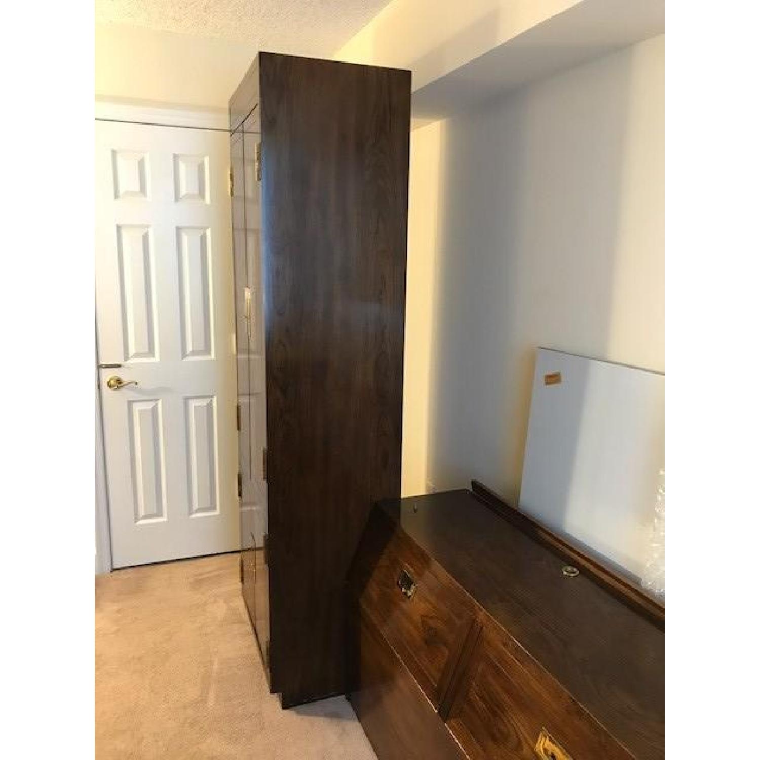 Henredon Campaign Style King Size Head Unit - image-7