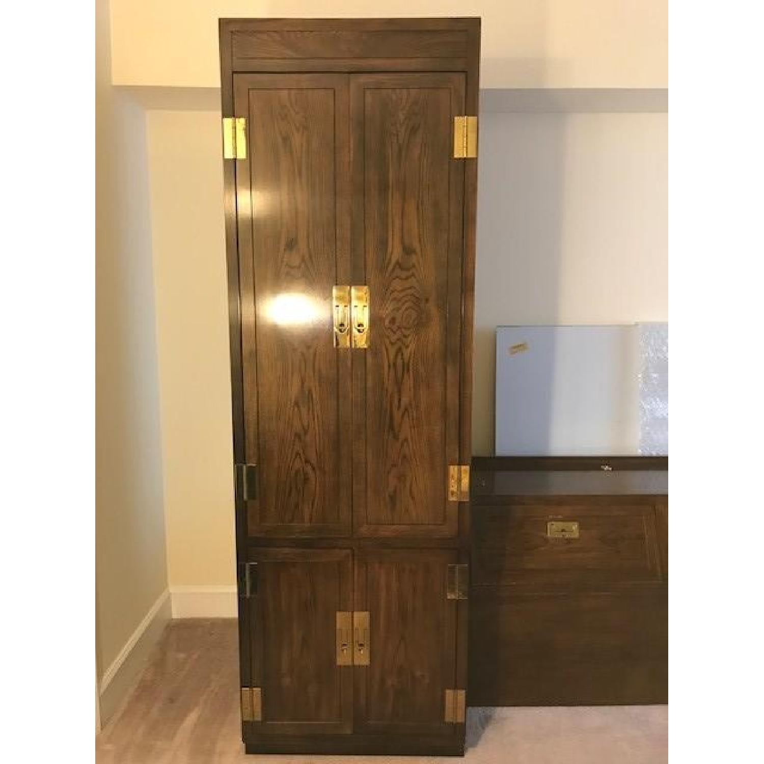 Henredon Campaign Style King Size Head Unit - image-9