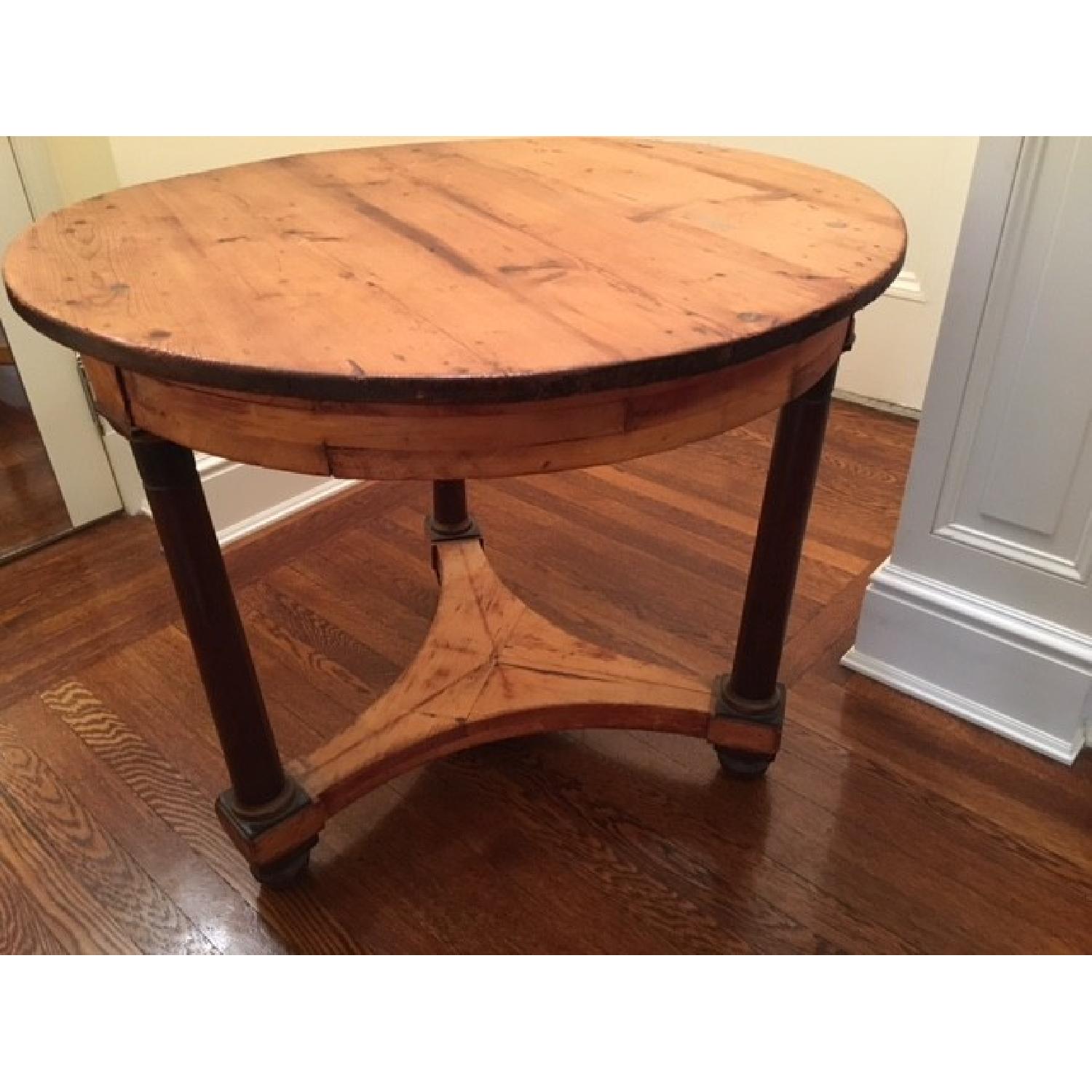 French Antique Round Table AptDeco