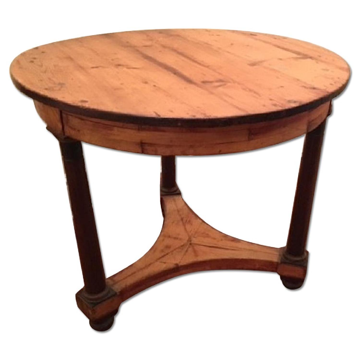 French Antique Round Table AptDeco