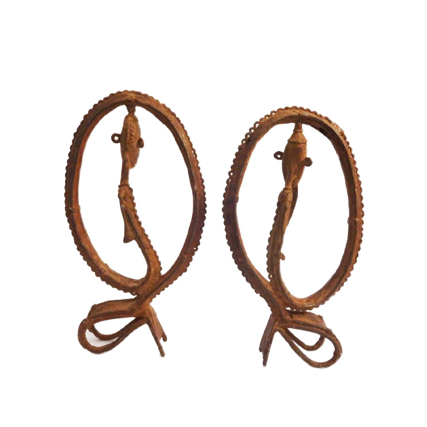 Dogon Mali Bronze Life Forever Female & Male Sculptures - image-2