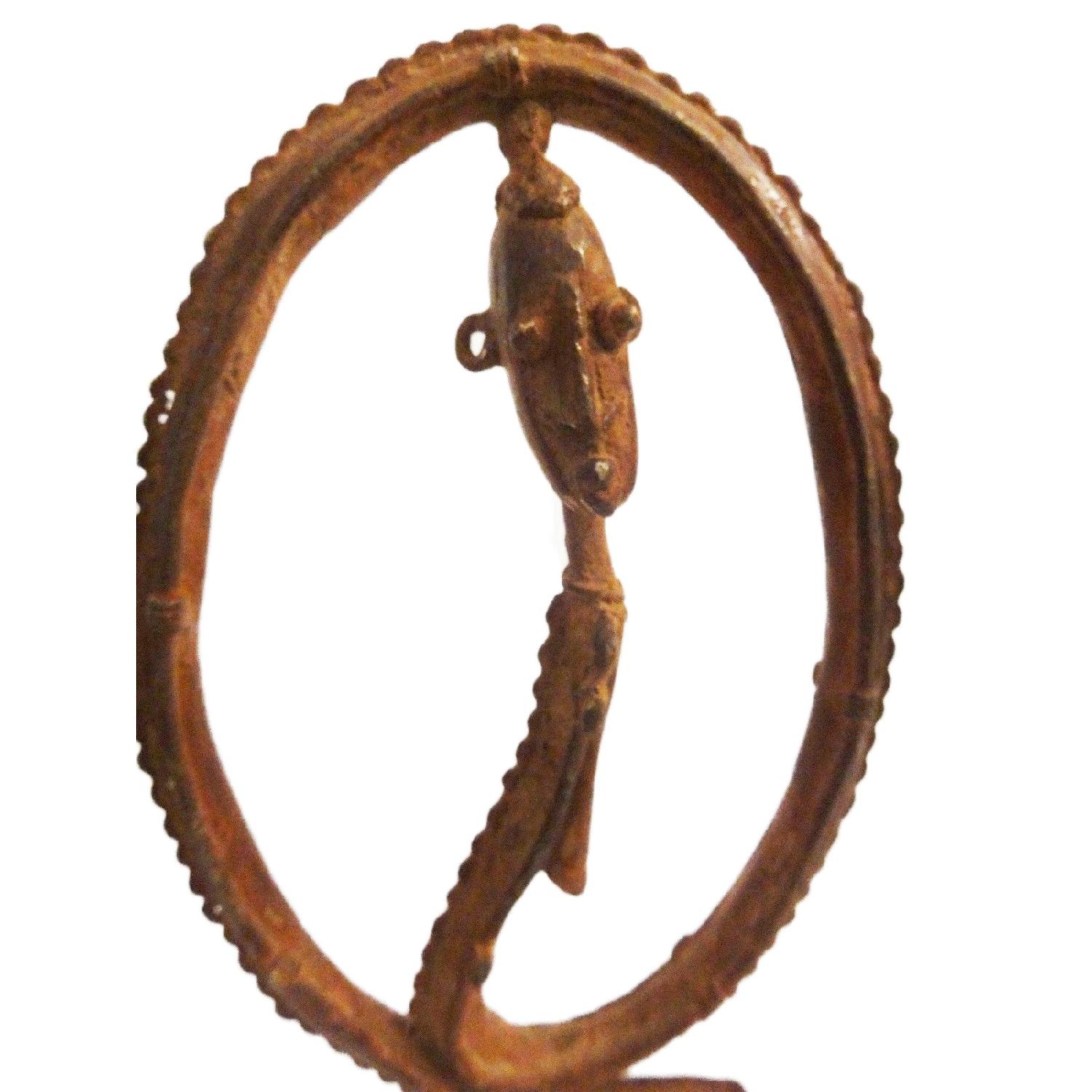 Dogon Mali Bronze Life Forever Female & Male Sculptures - image-3