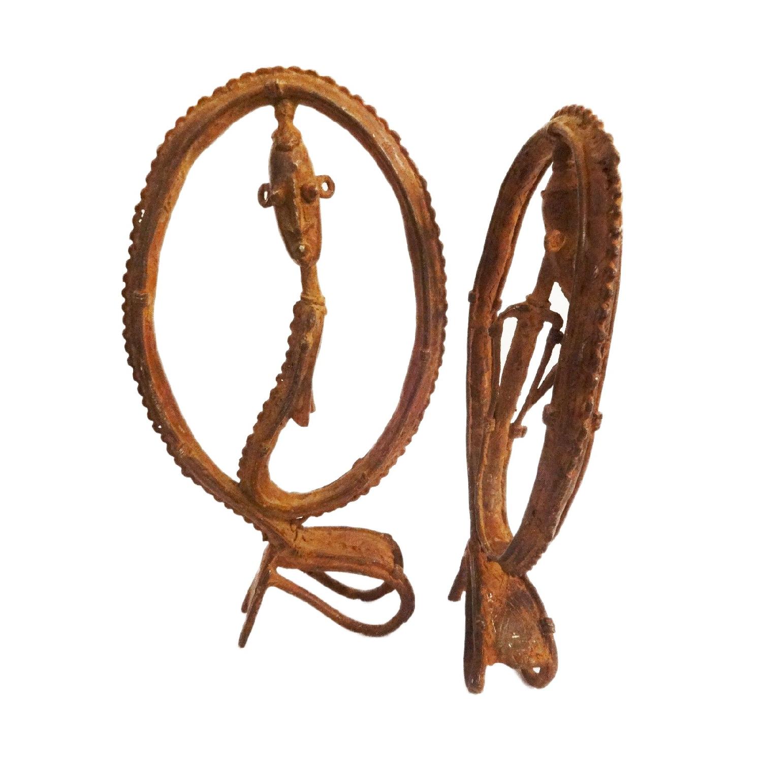 Dogon Mali Bronze Life Forever Female & Male Sculptures - image-4