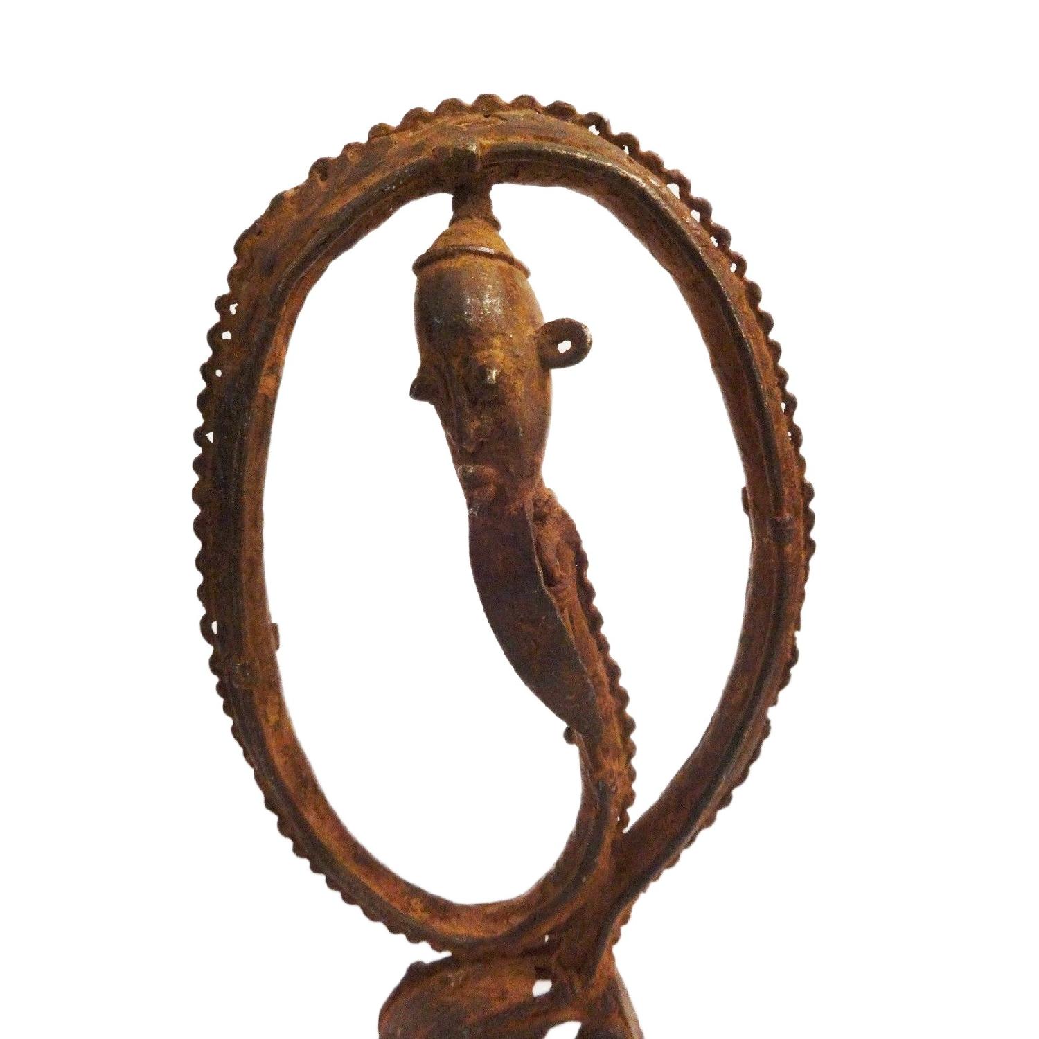 Dogon Mali Bronze Life Forever Female & Male Sculptures - image-6