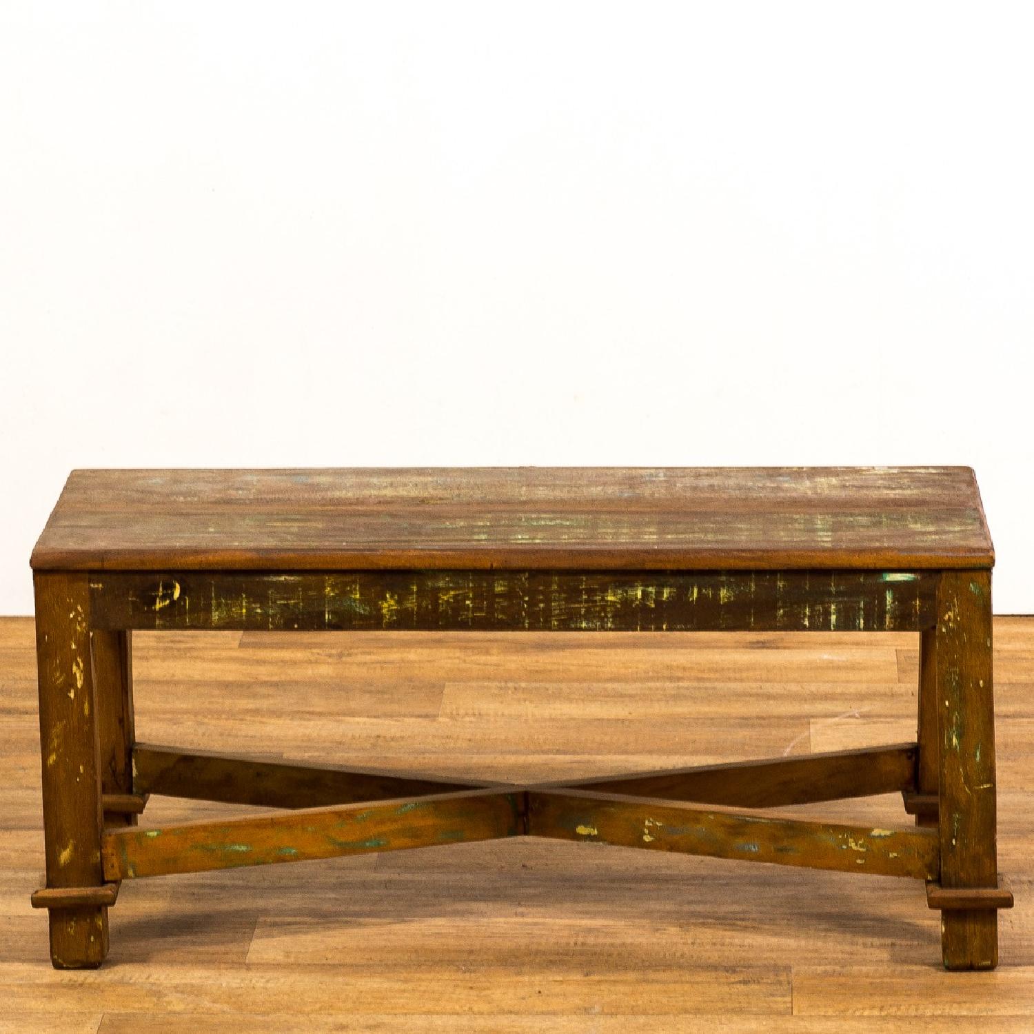 Antique Wood Coffee Table - image-1