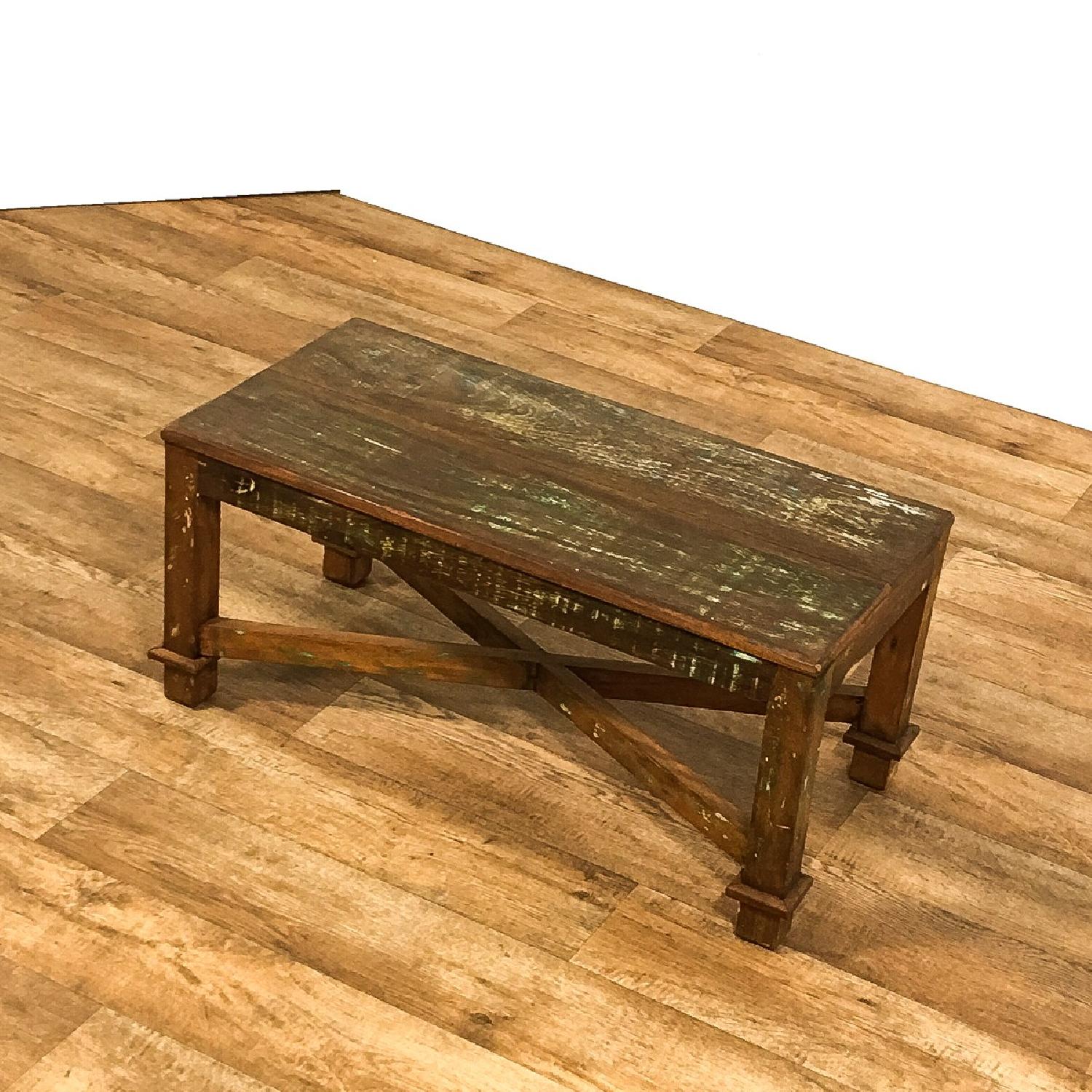 Antique Wood Coffee Table - image-2