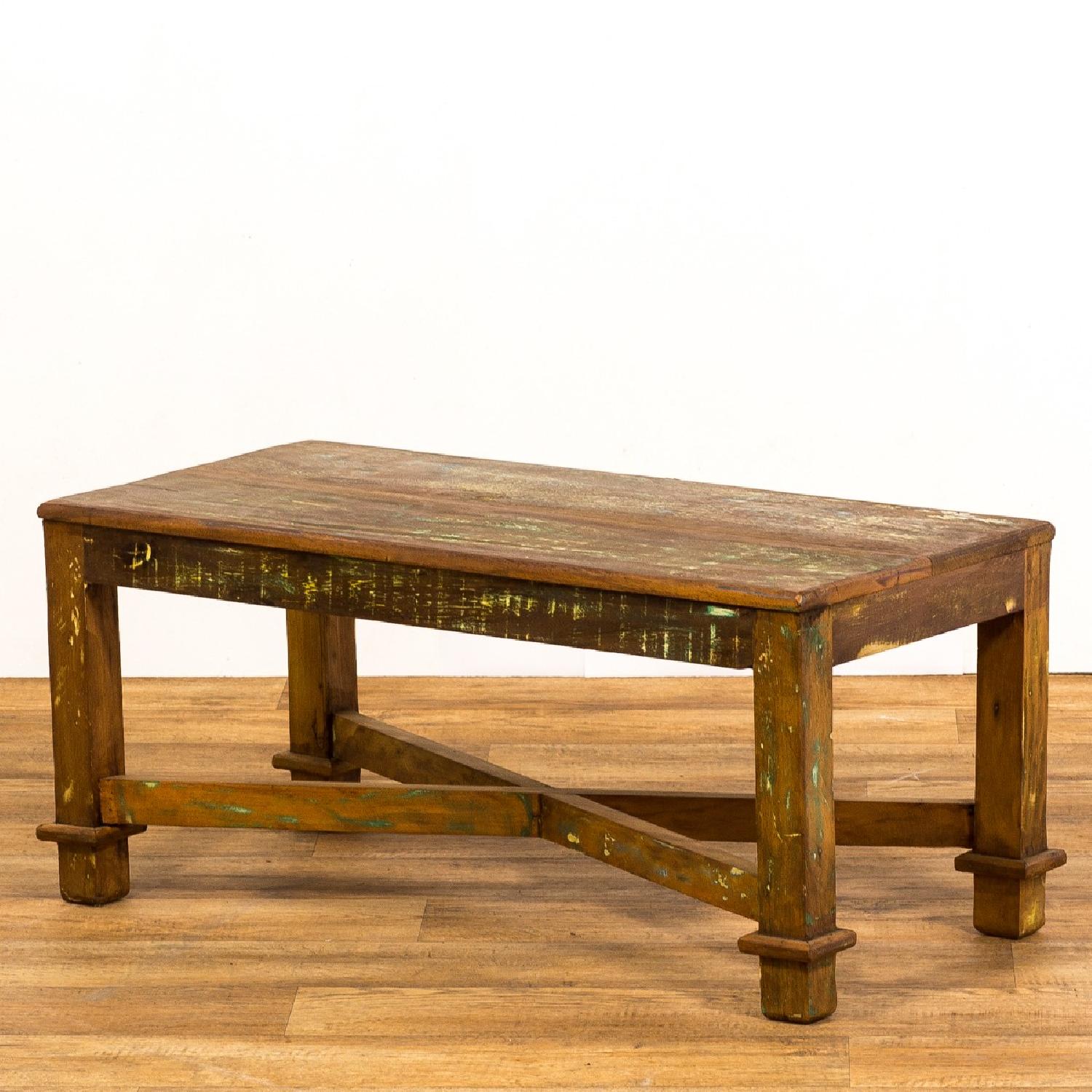 Antique Wood Coffee Table - image-4