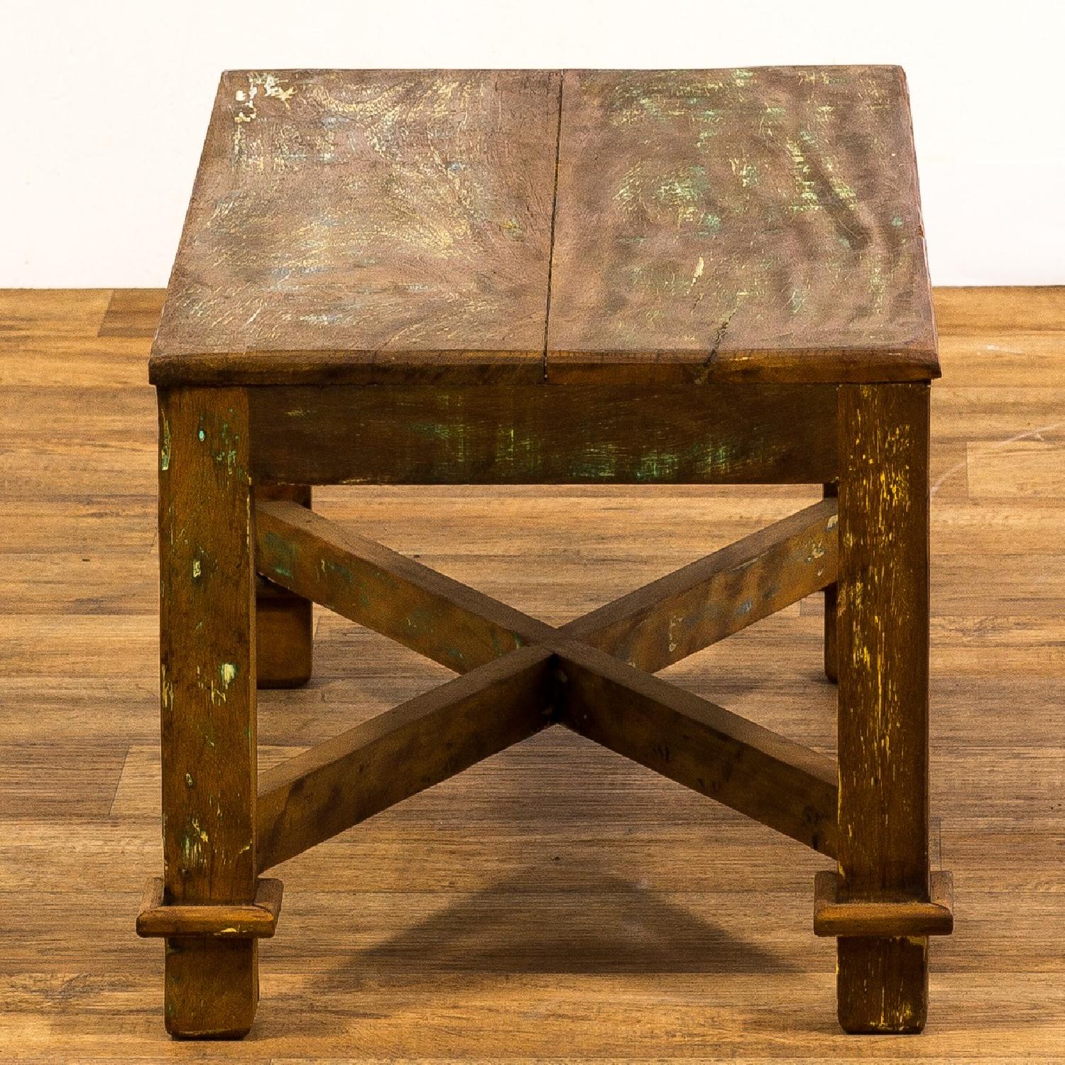 Antique Wood Coffee Table - image-5