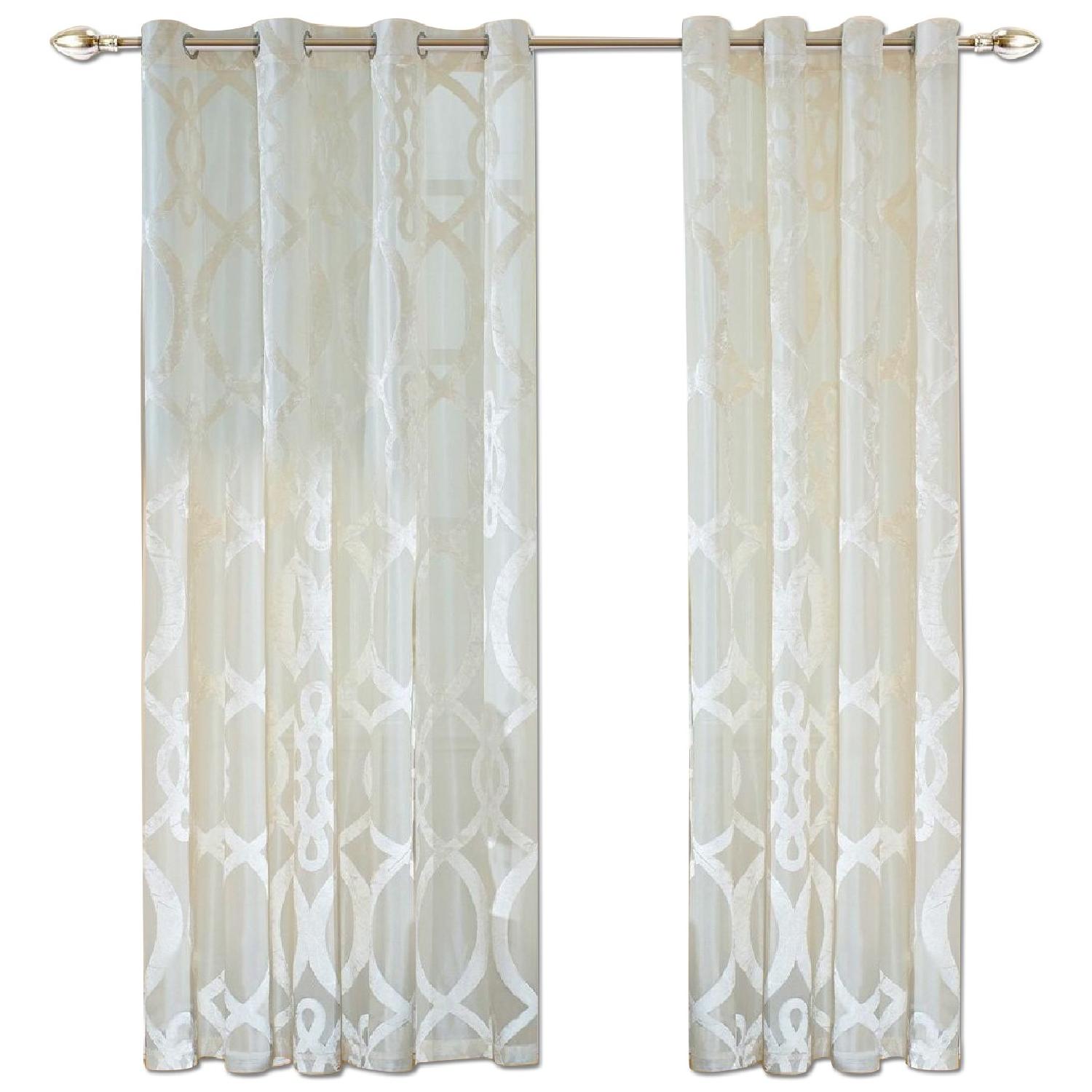 Sheer Window Grommet Curtains/Drapes - image-0