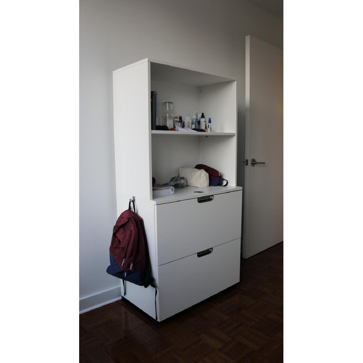 Ikea Galant White Wooden 2 Drawer Bookcase - image-2