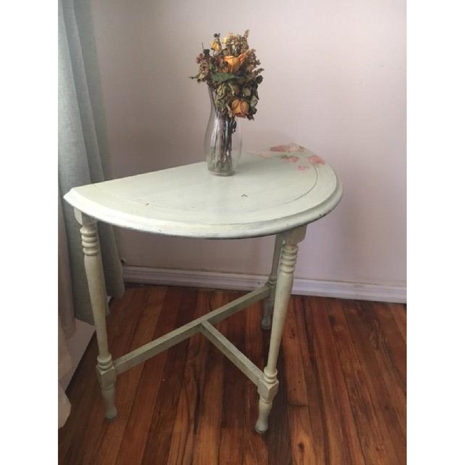 Vintage Half Moon Side Table - image-2