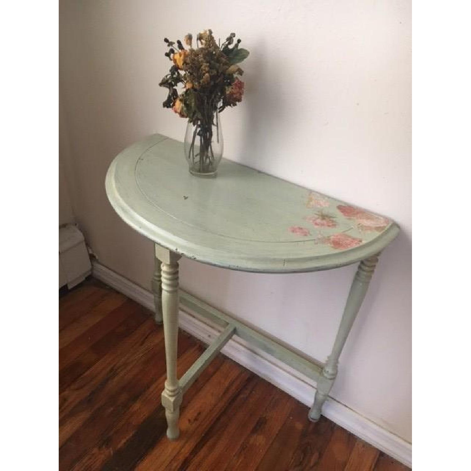 Vintage Half Moon Side Table - image-3