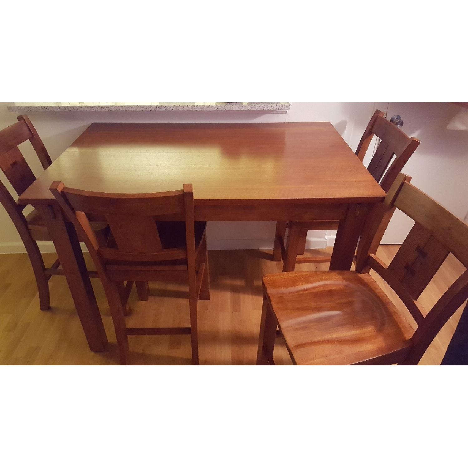 Craftsman Dining Table w/ 4 Chairs - image-1