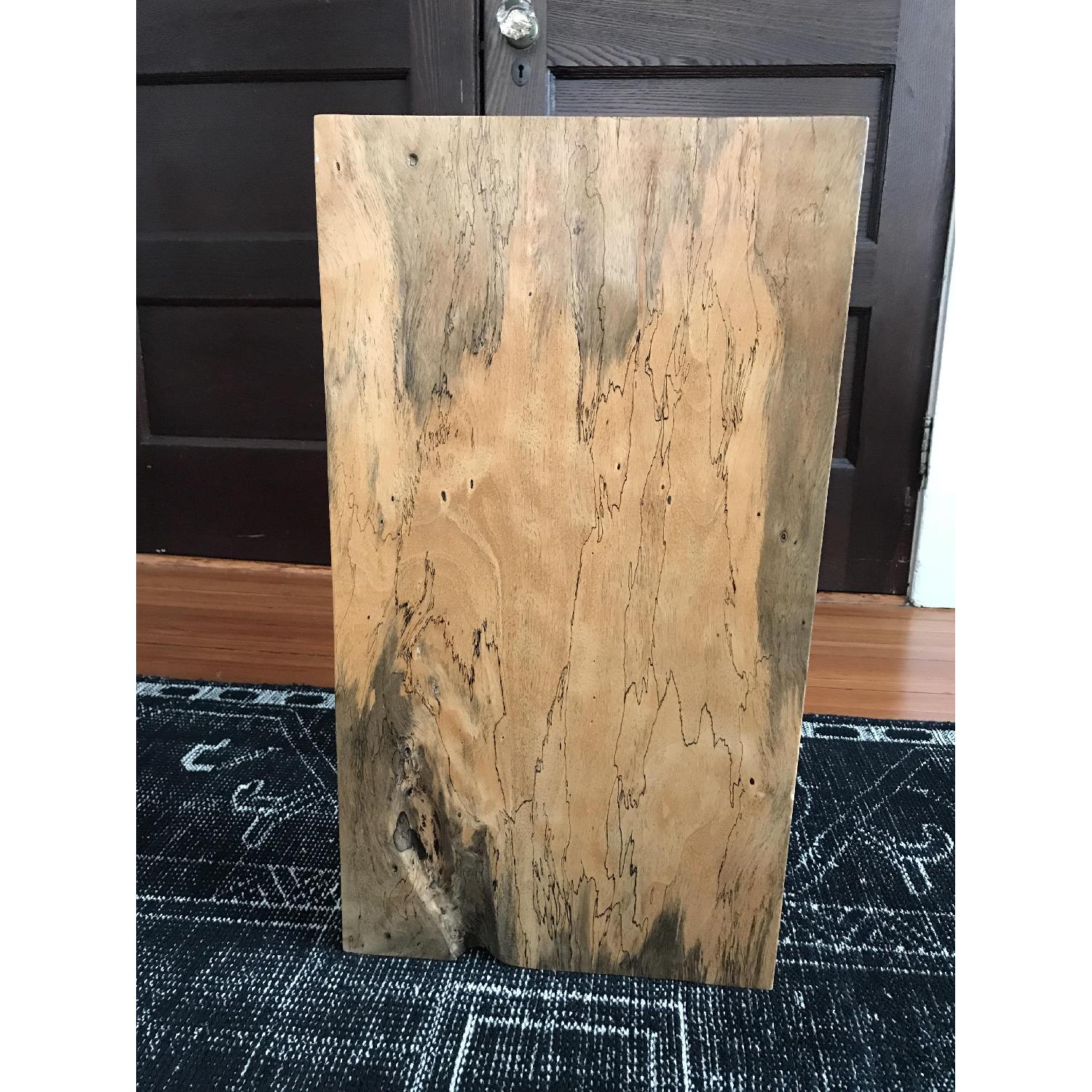 Natural Wood Grain Solid Wood Side Table - image-2