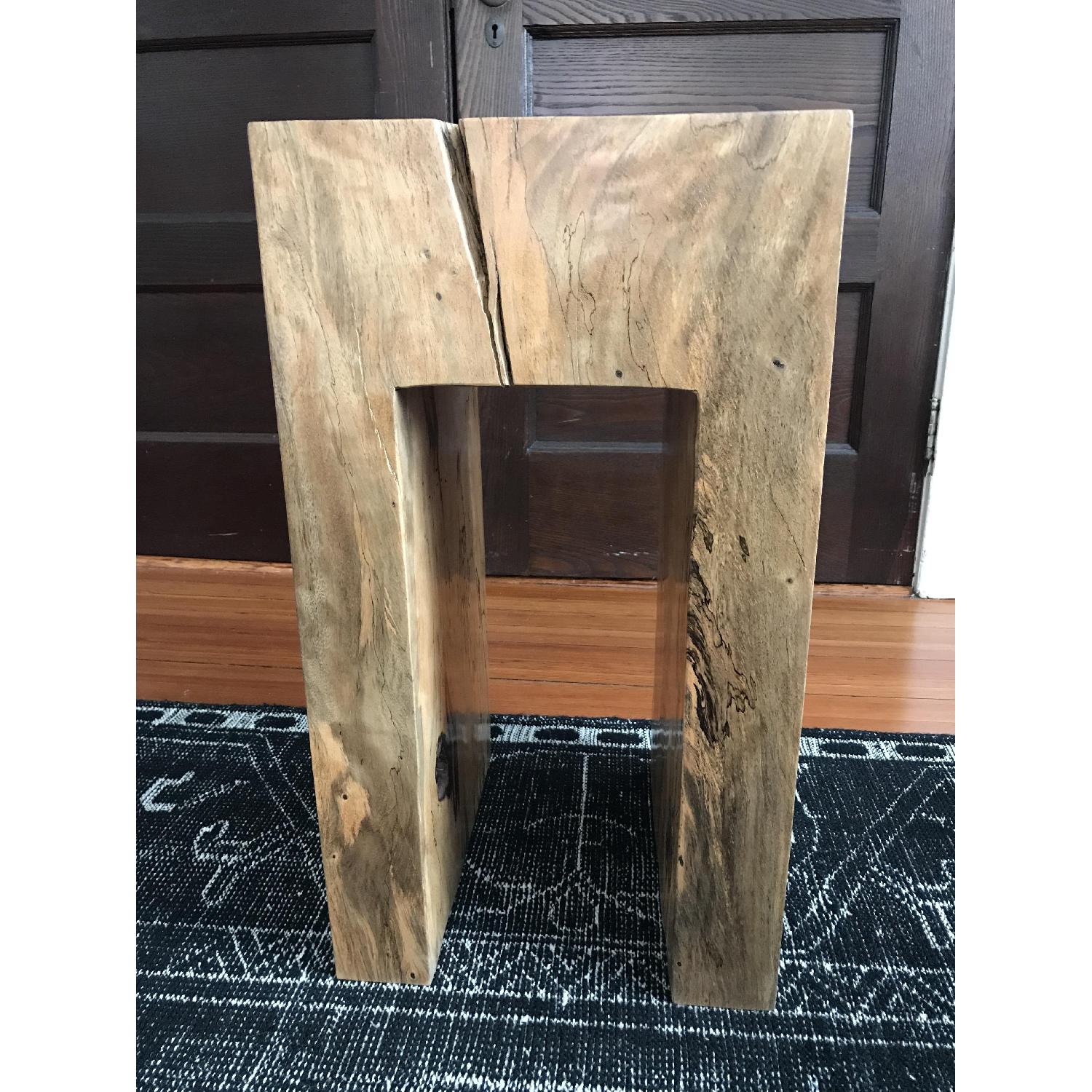 Natural Wood Grain Solid Wood Side Table - image-4