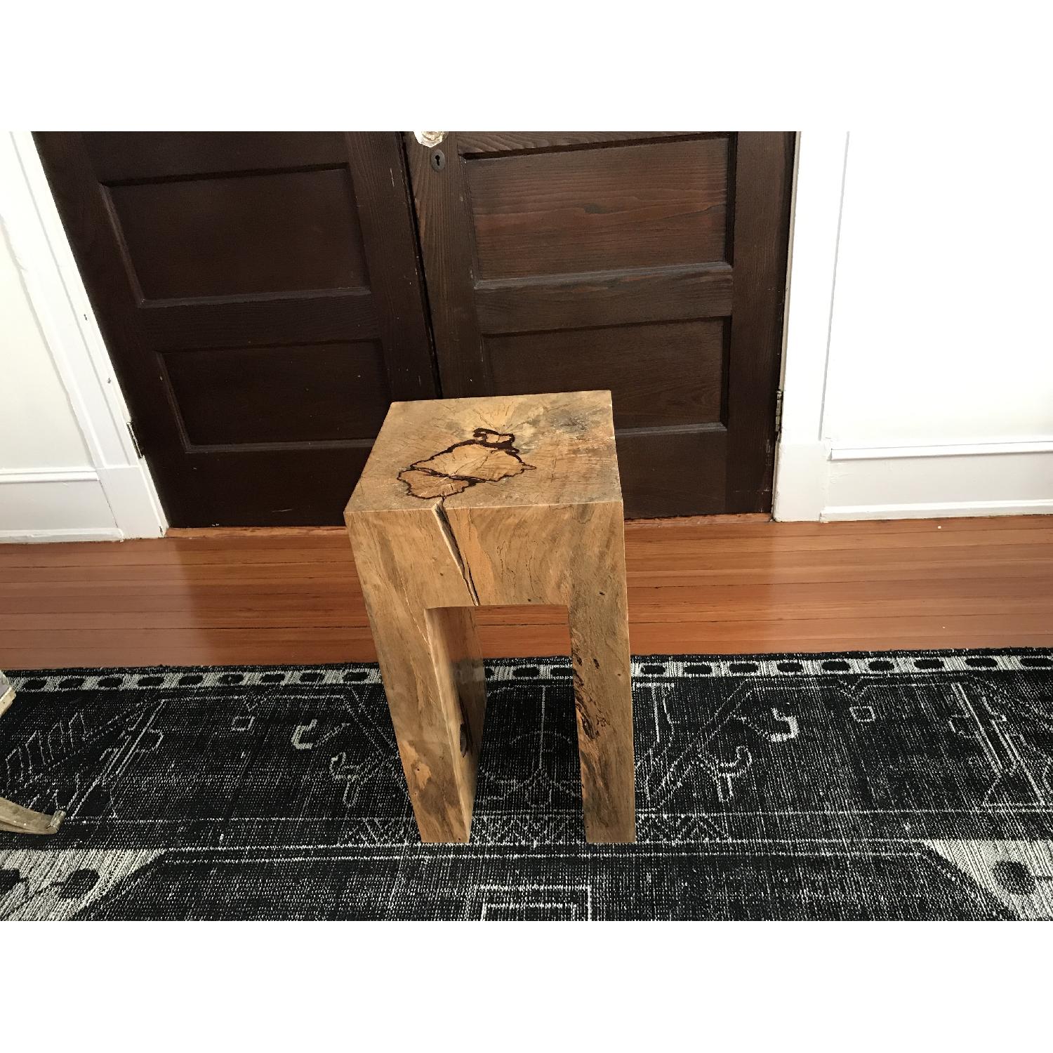 Natural Wood Grain Solid Wood Side Table - image-5