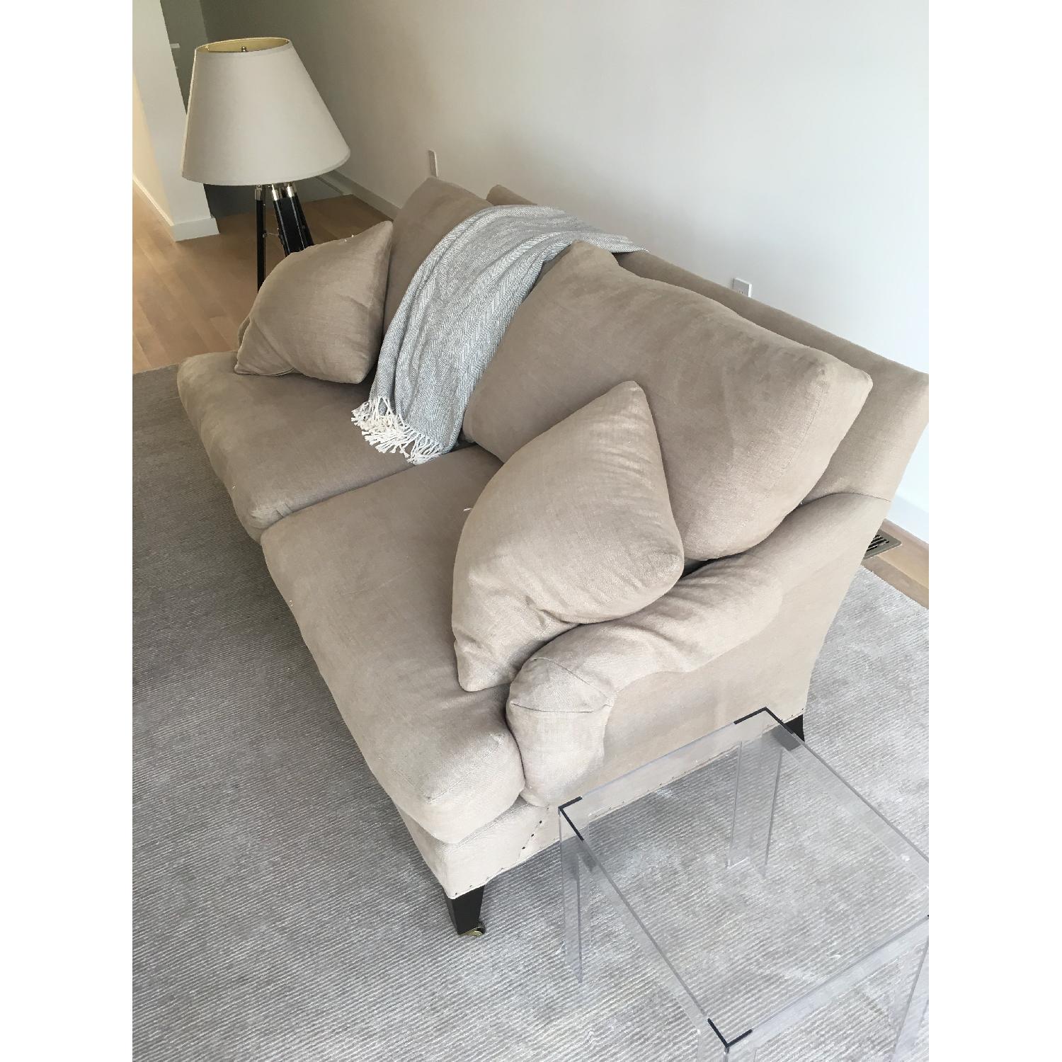 Lee Industries Linen Apartment Sofa - image-2