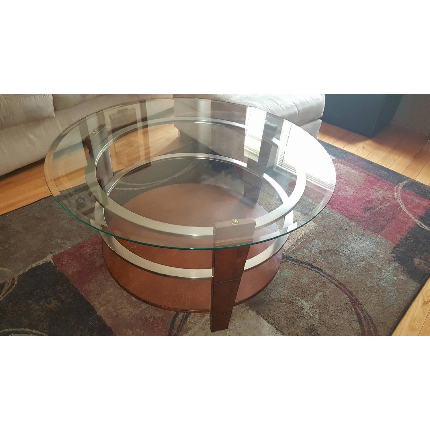 Round Coffee Table + 2 End Tables - image-3