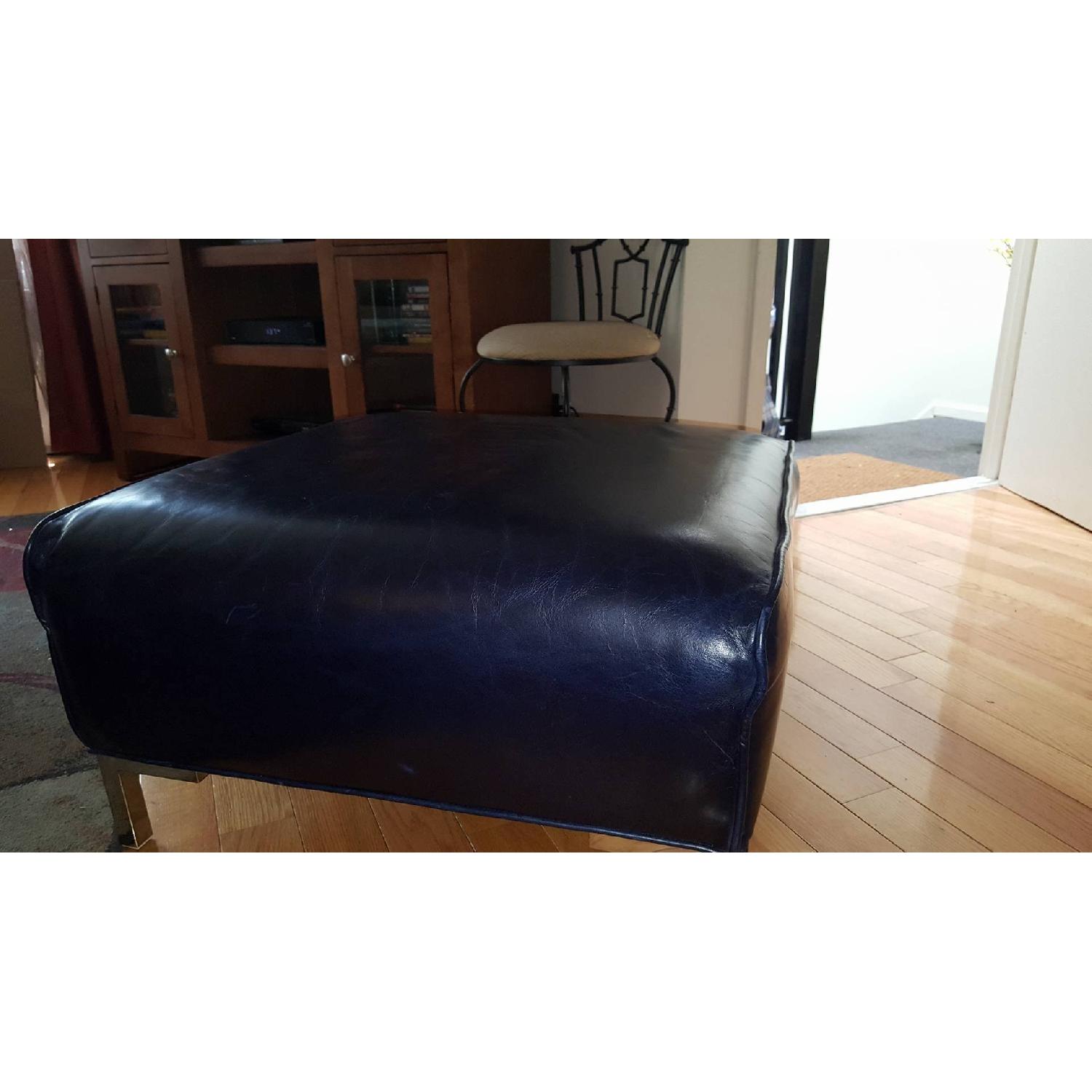 Royal Blue Square Ottoman - image-4