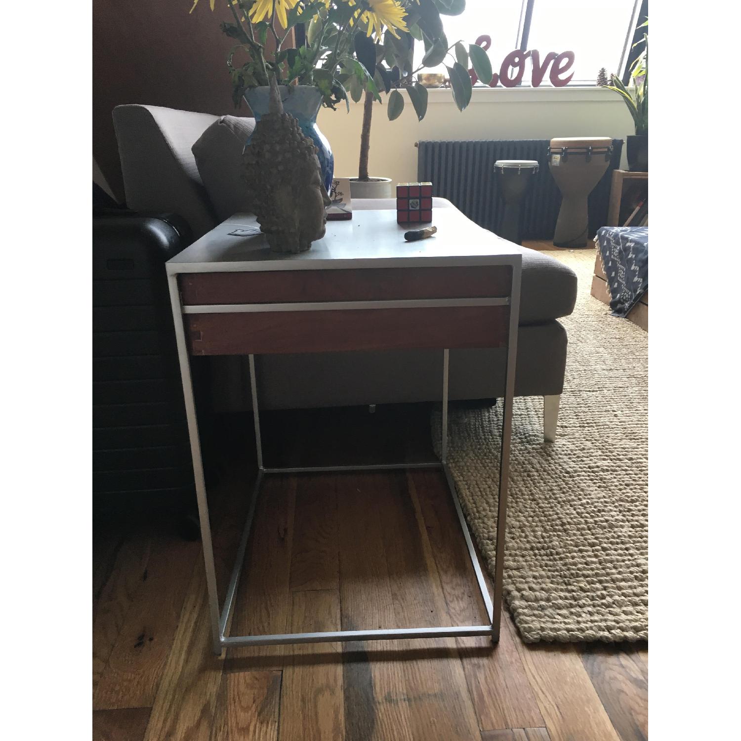 CB2 Audrey Wood & Iron Nightstand/Side Table - image-2