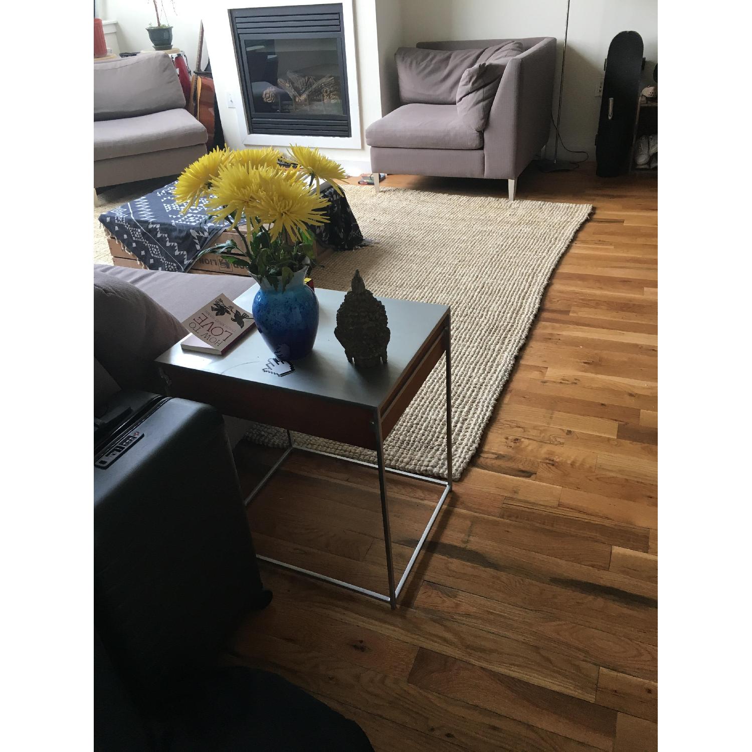 CB2 Audrey Wood & Iron Nightstand/Side Table - image-3