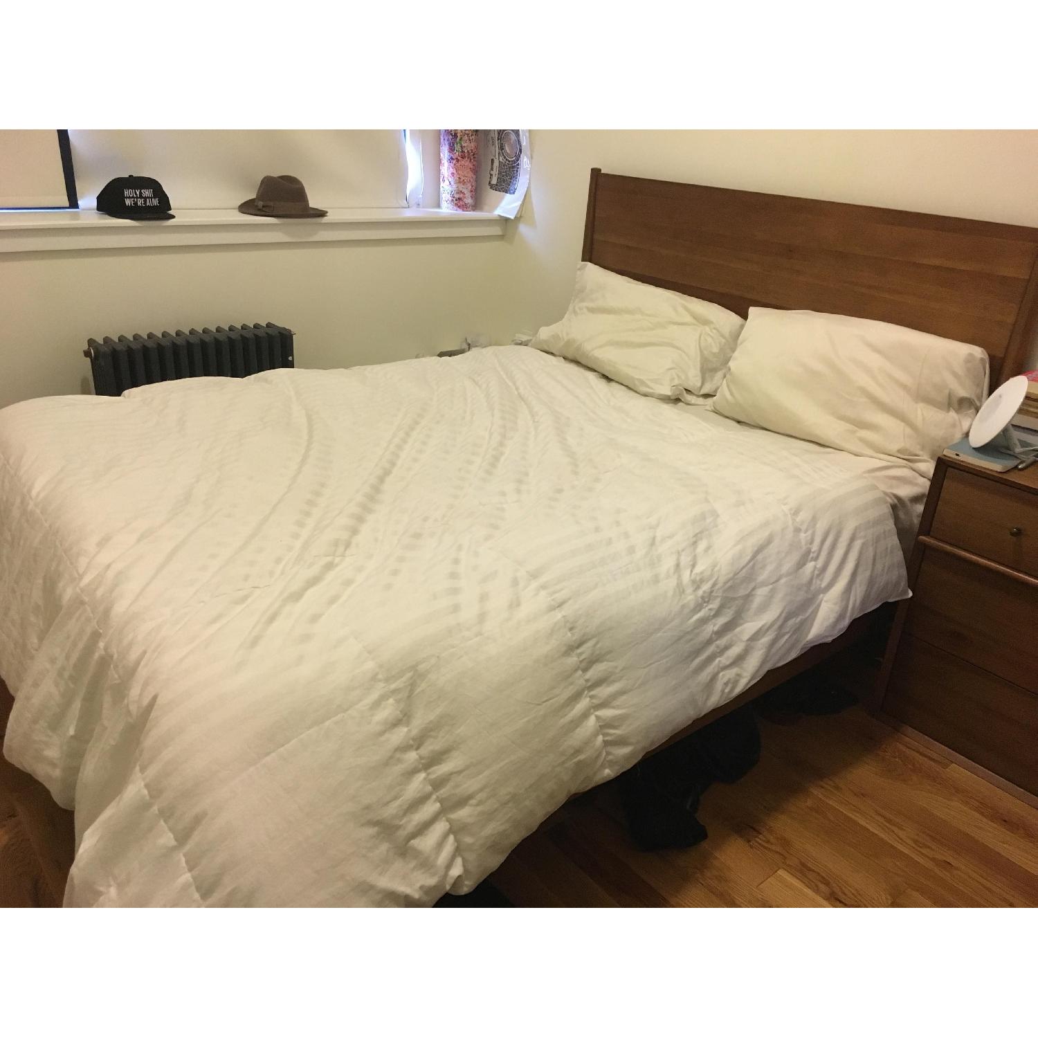 West Elm Mid-Century Acorn Wood Queen Bed Frame - image-1