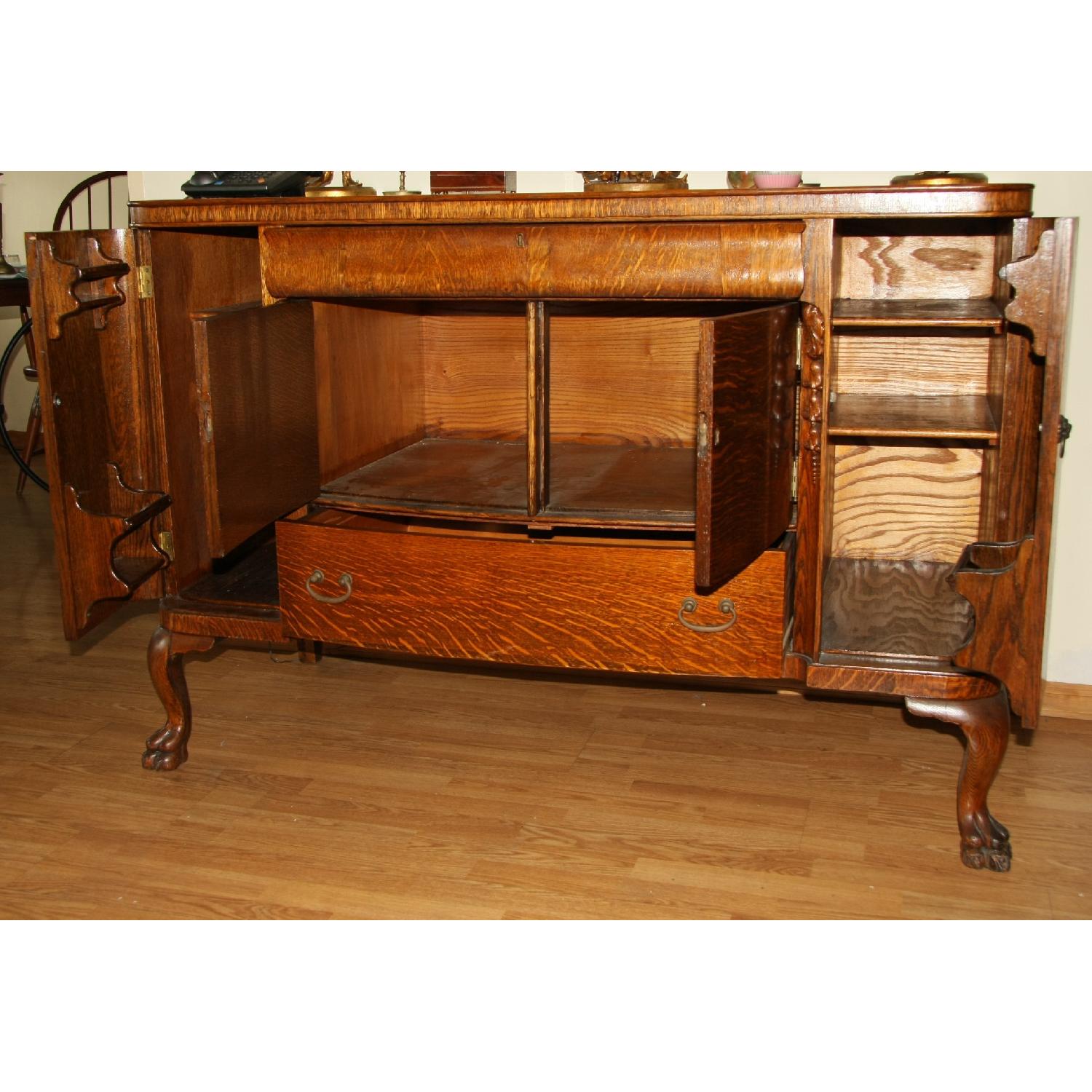 Vintage Tiger Oak Sideboard/Buffet - image-3