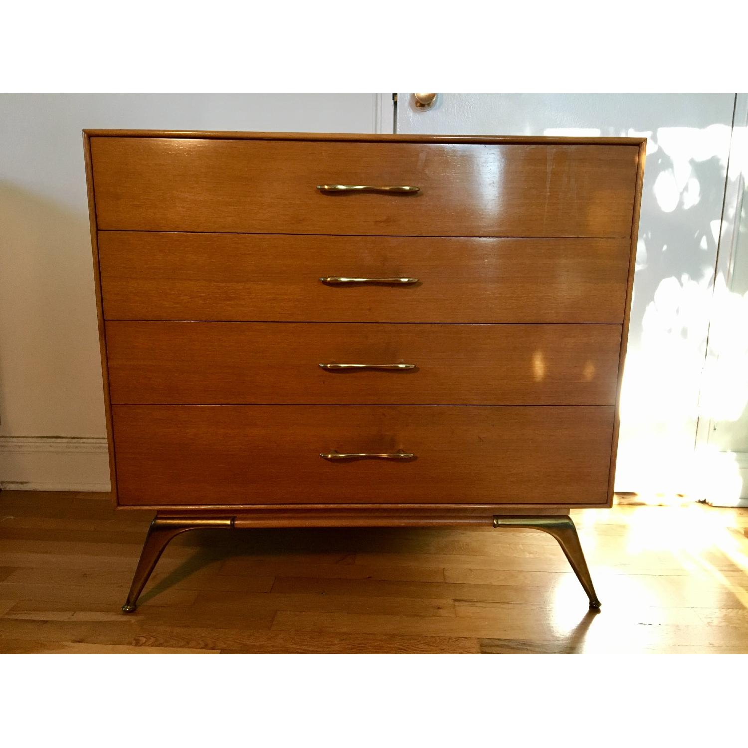 R-Way Walnut & Brass Short Dresser - image-1