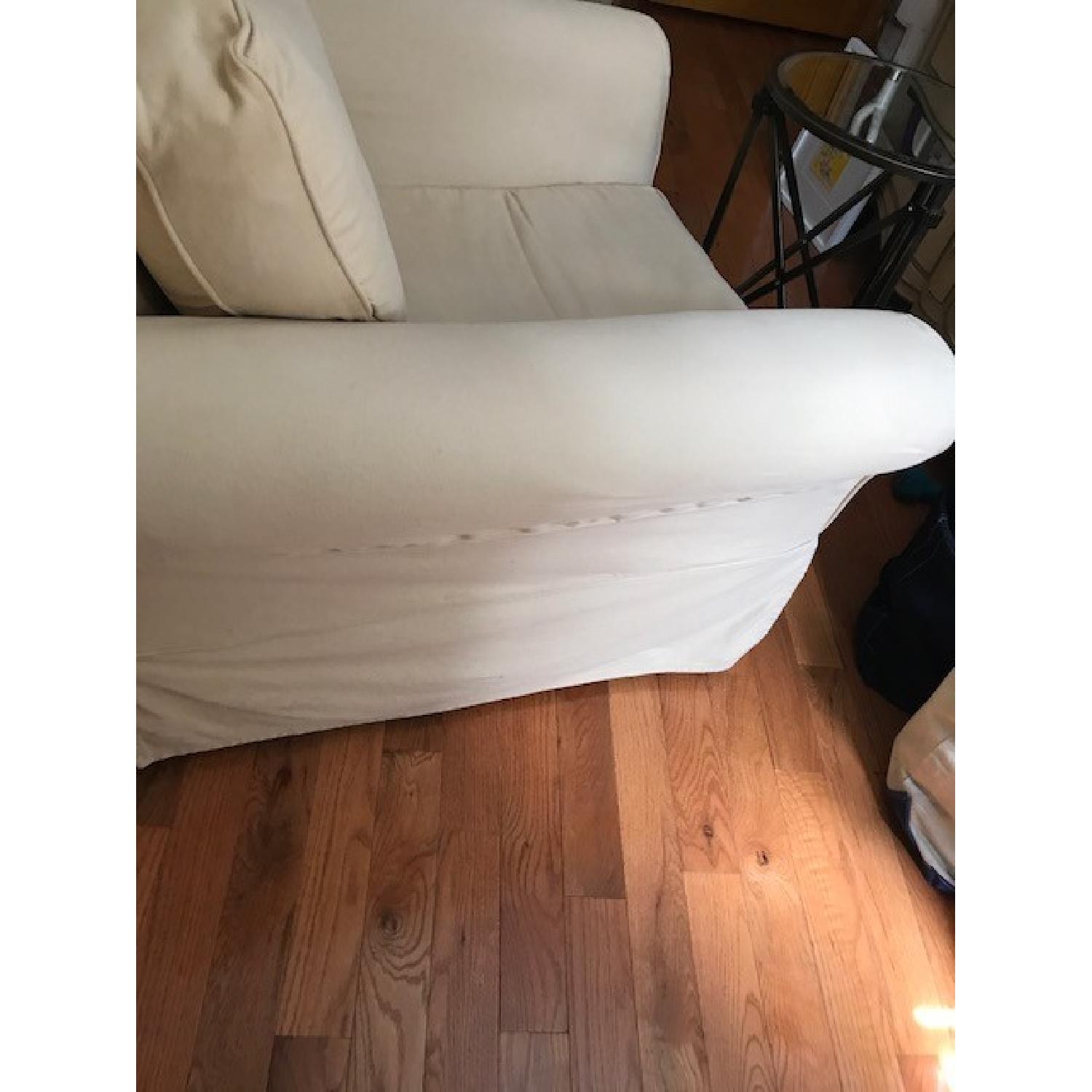 Pottery Barn Comfort Roll Arm Slipcovered Arm Chair - image-3