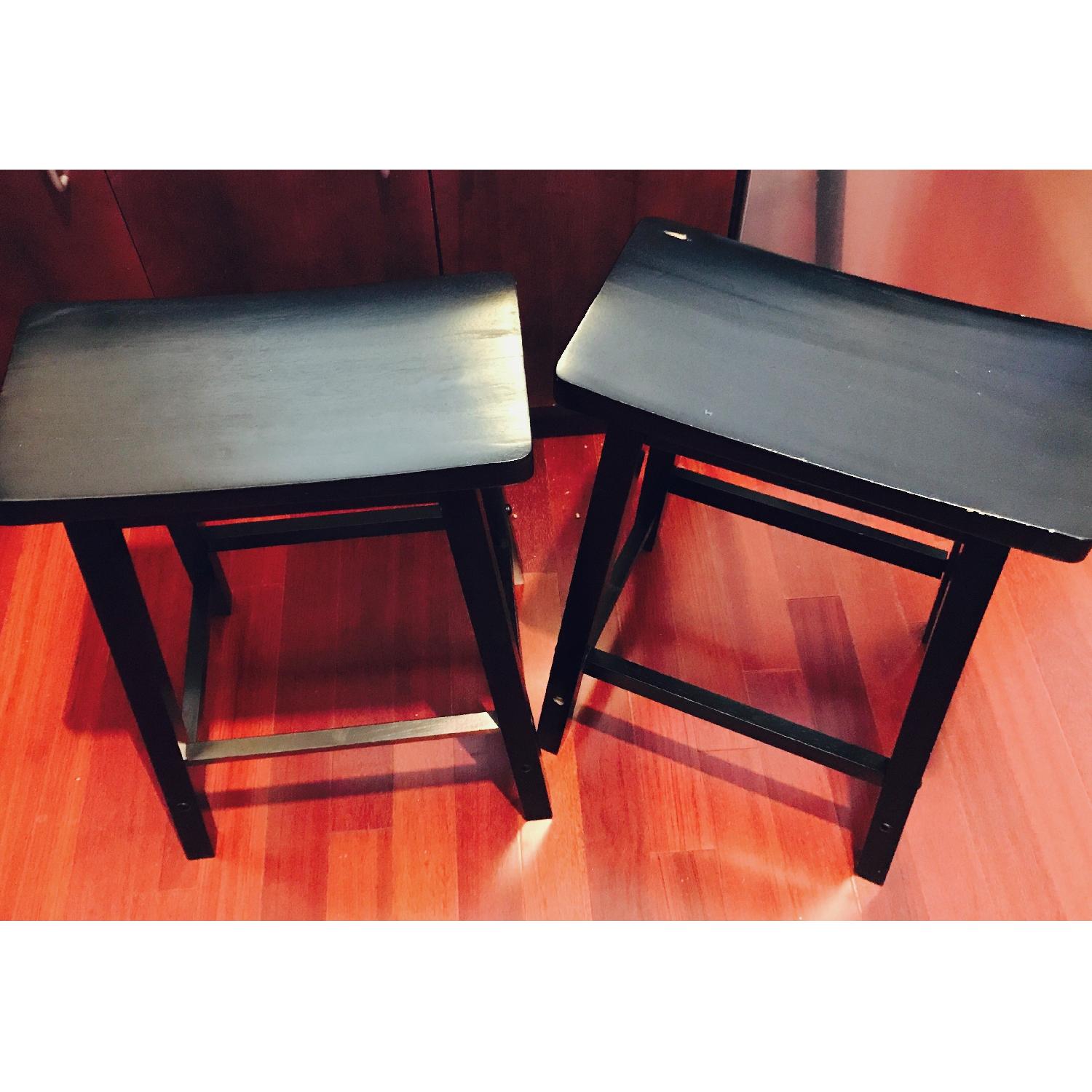 Ikea Saddle Seat Espresso Barstools - image-2