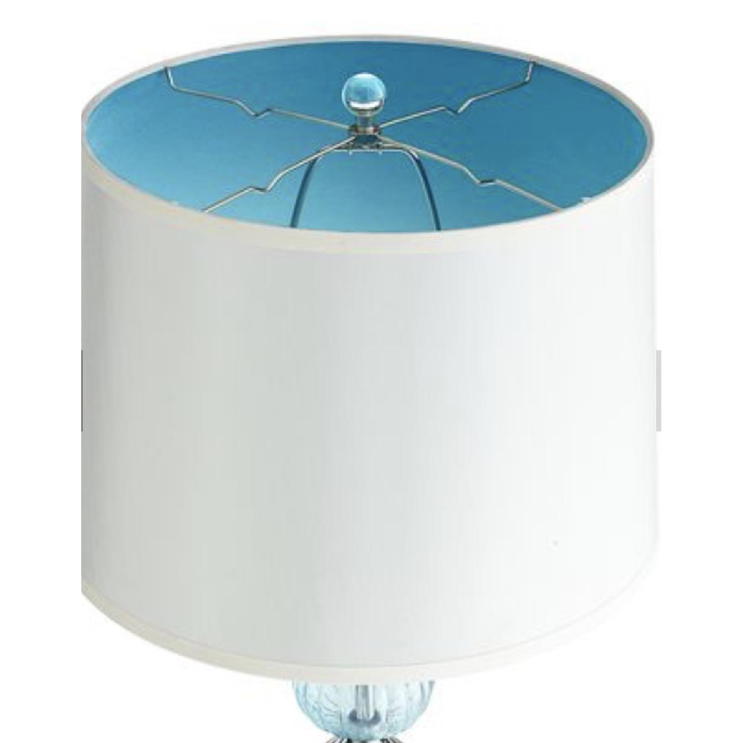 Pier 1 Aqua Glass Floor Lamp - image-1