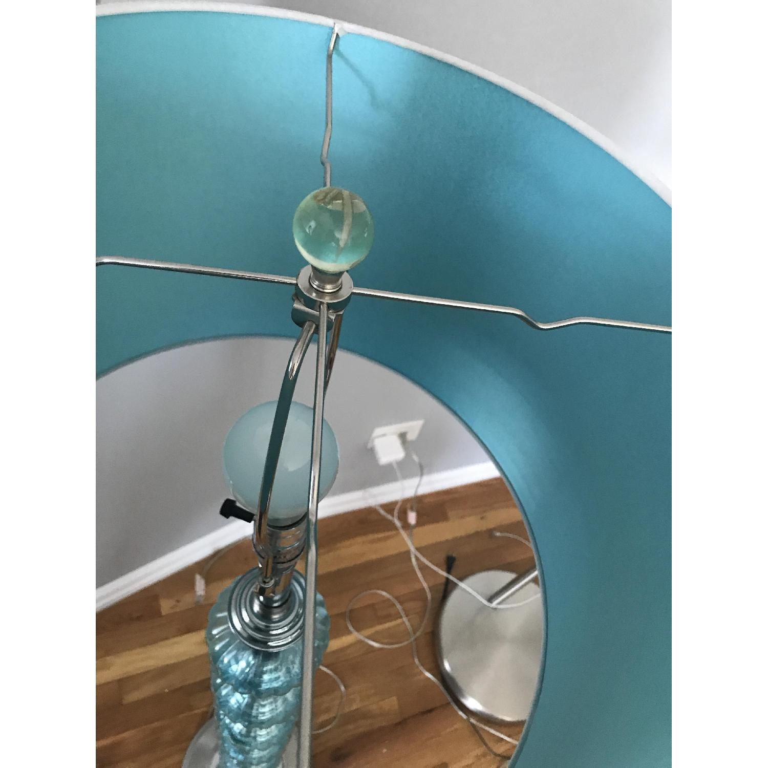 Pier 1 Aqua Glass Floor Lamp - image-5