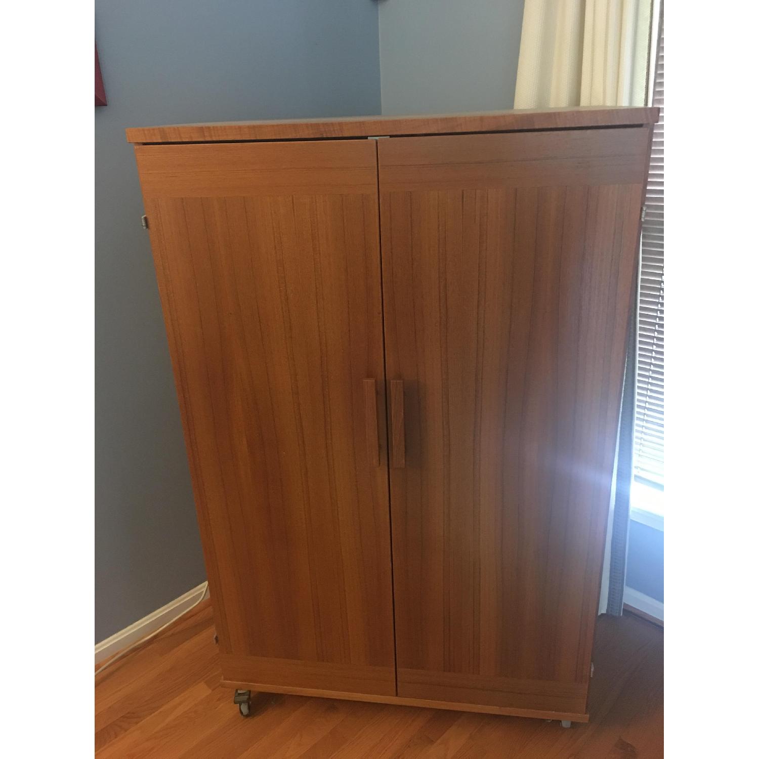 Scan Design Furniture Teak Cabinet w/ Table - image-1