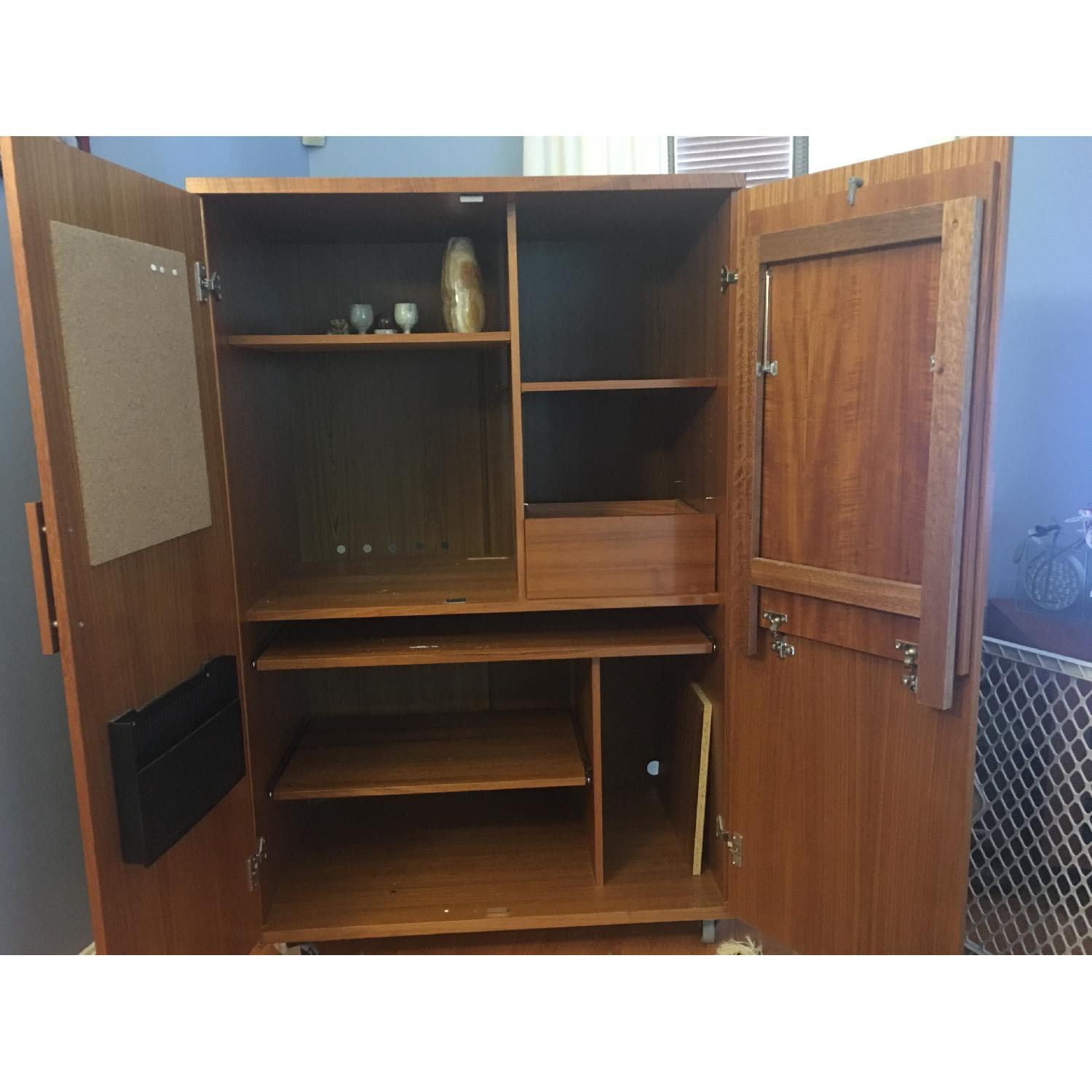 Scan Design Furniture Teak Cabinet w/ Table - image-7