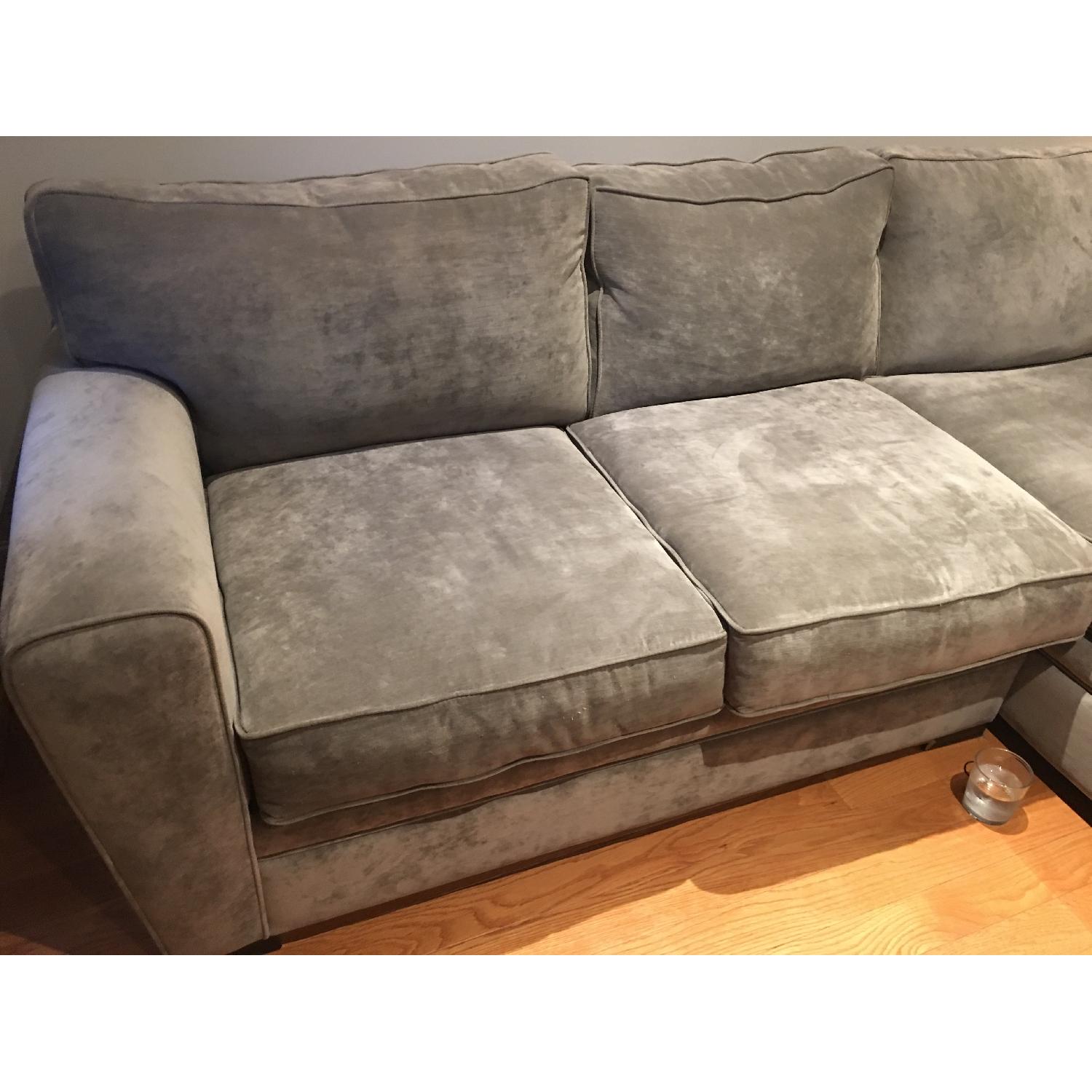 Raymour & Flanigan Artemis II Microfiber 2 Piece Sectional w - AptDeco