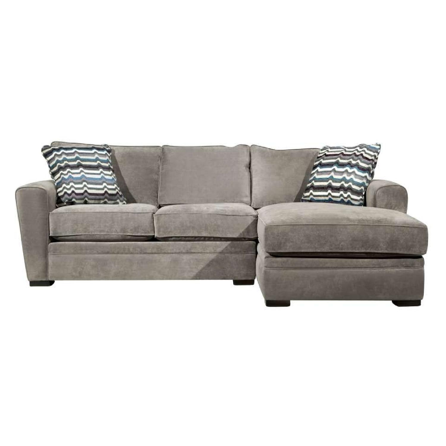 Raymour & Flanigan Artemis II Microfiber 2 Piece Sectional w - AptDeco