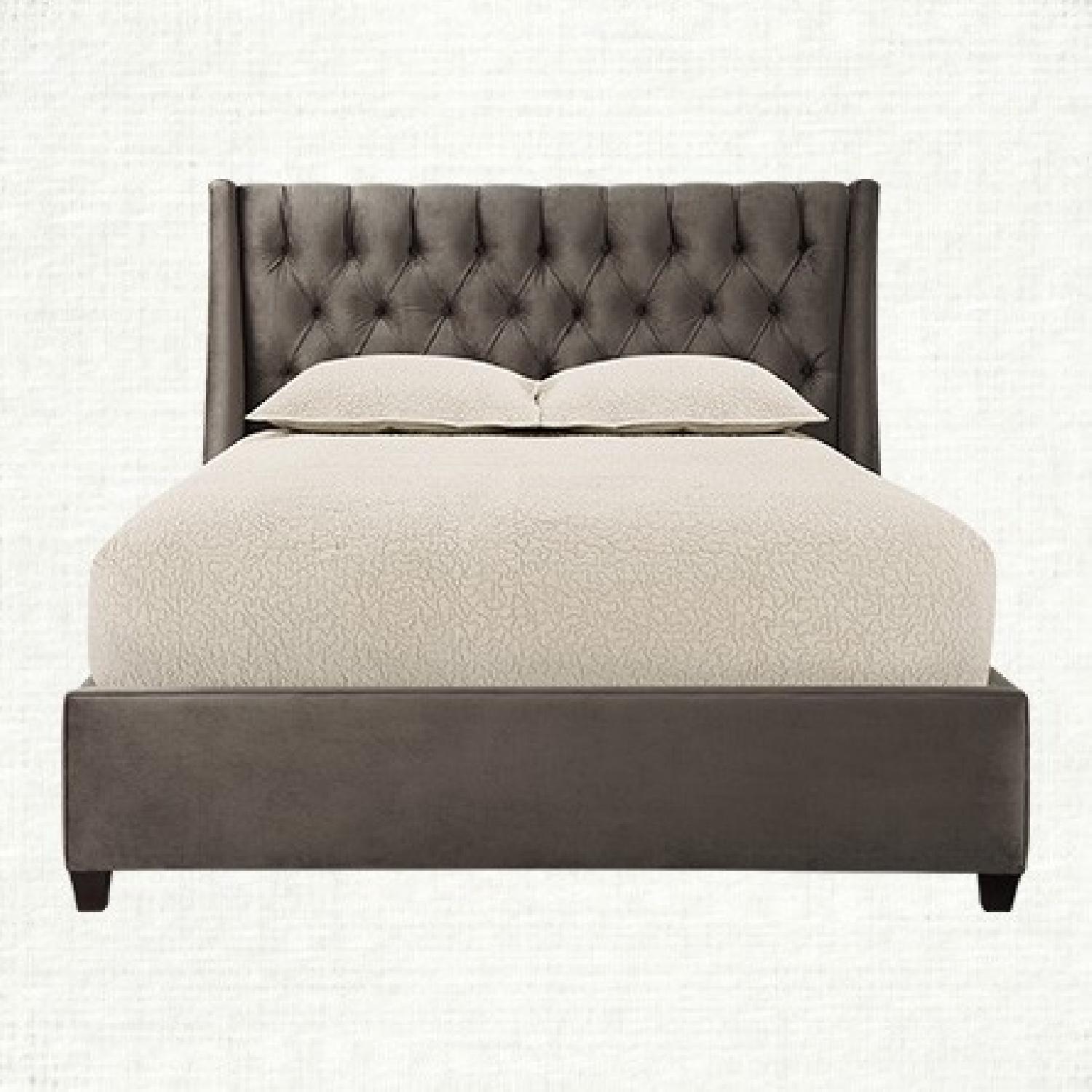Arhaus Devereaux Tufted Queen Bed in Otter - image-0