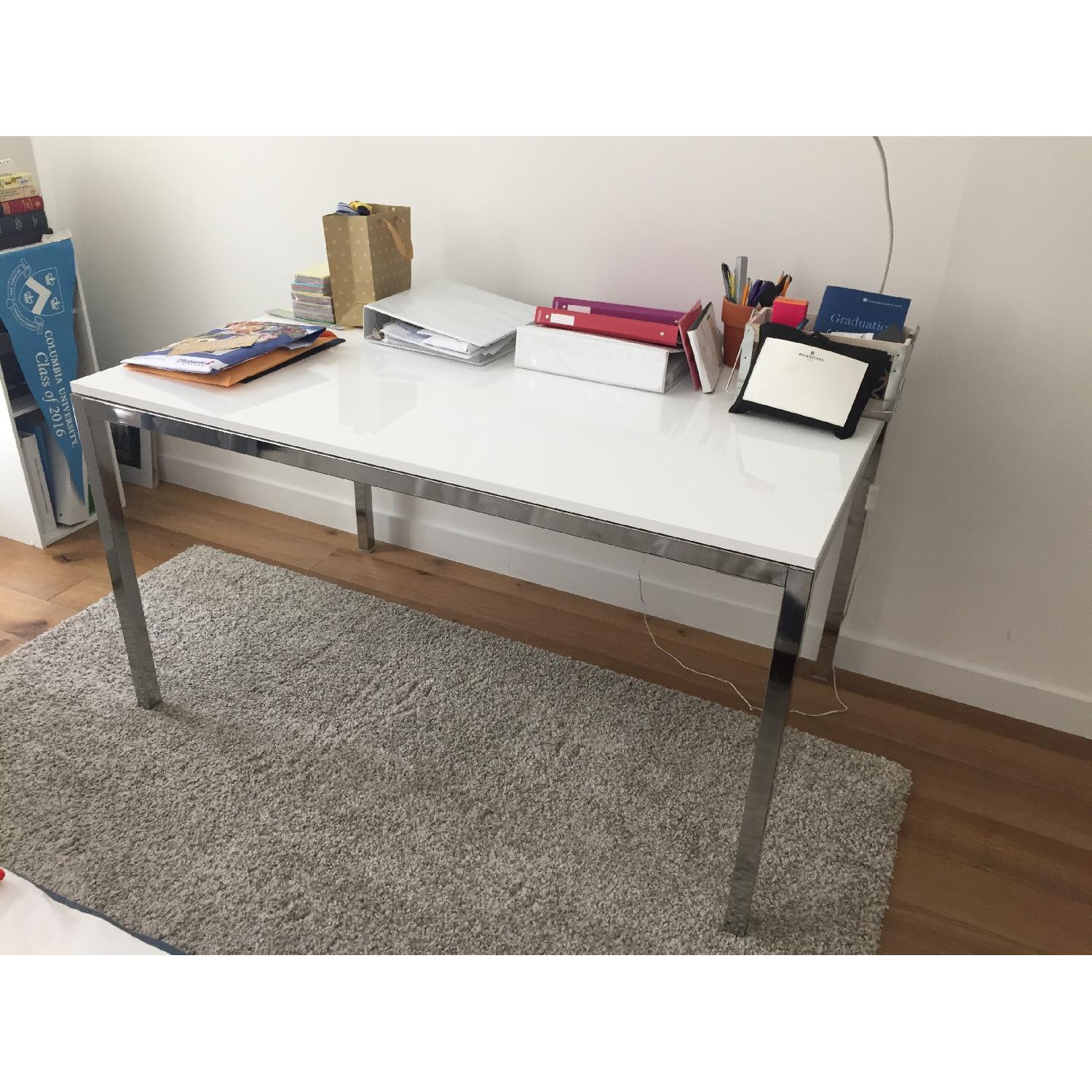 Ikea Torsby White Gloss Dining Table - image-1