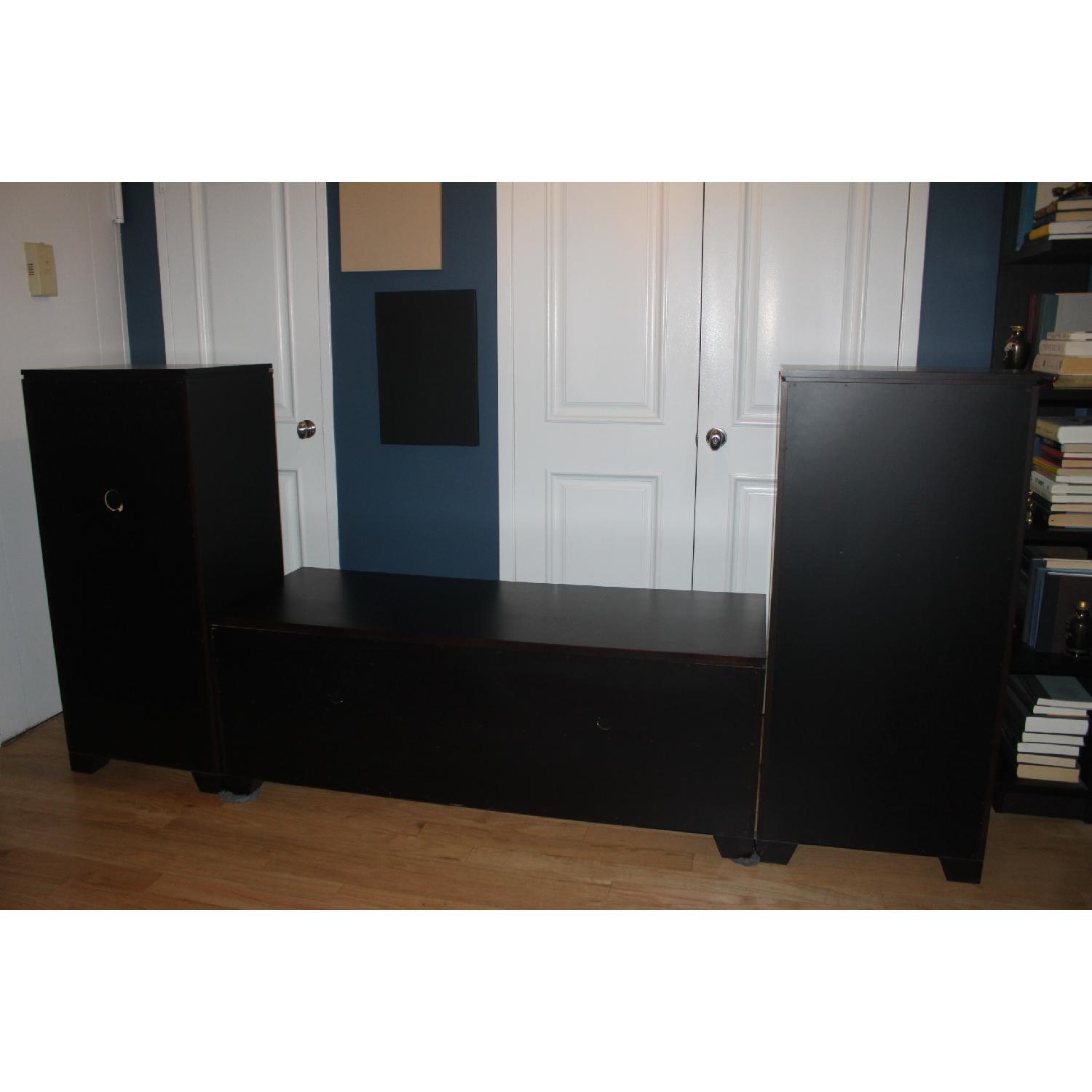 Crate & Barrel Baronet Media Console w/ 2 Media Towers - image-2