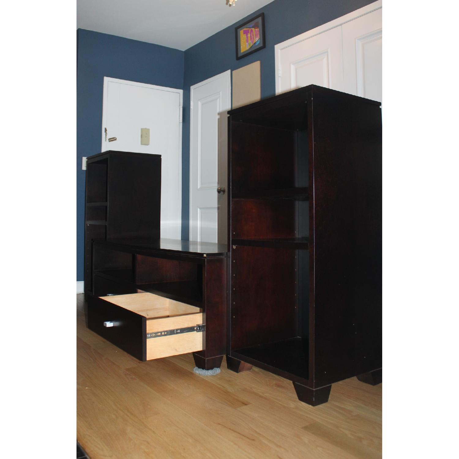 Crate & Barrel Baronet Media Console w/ 2 Media Towers - image-4