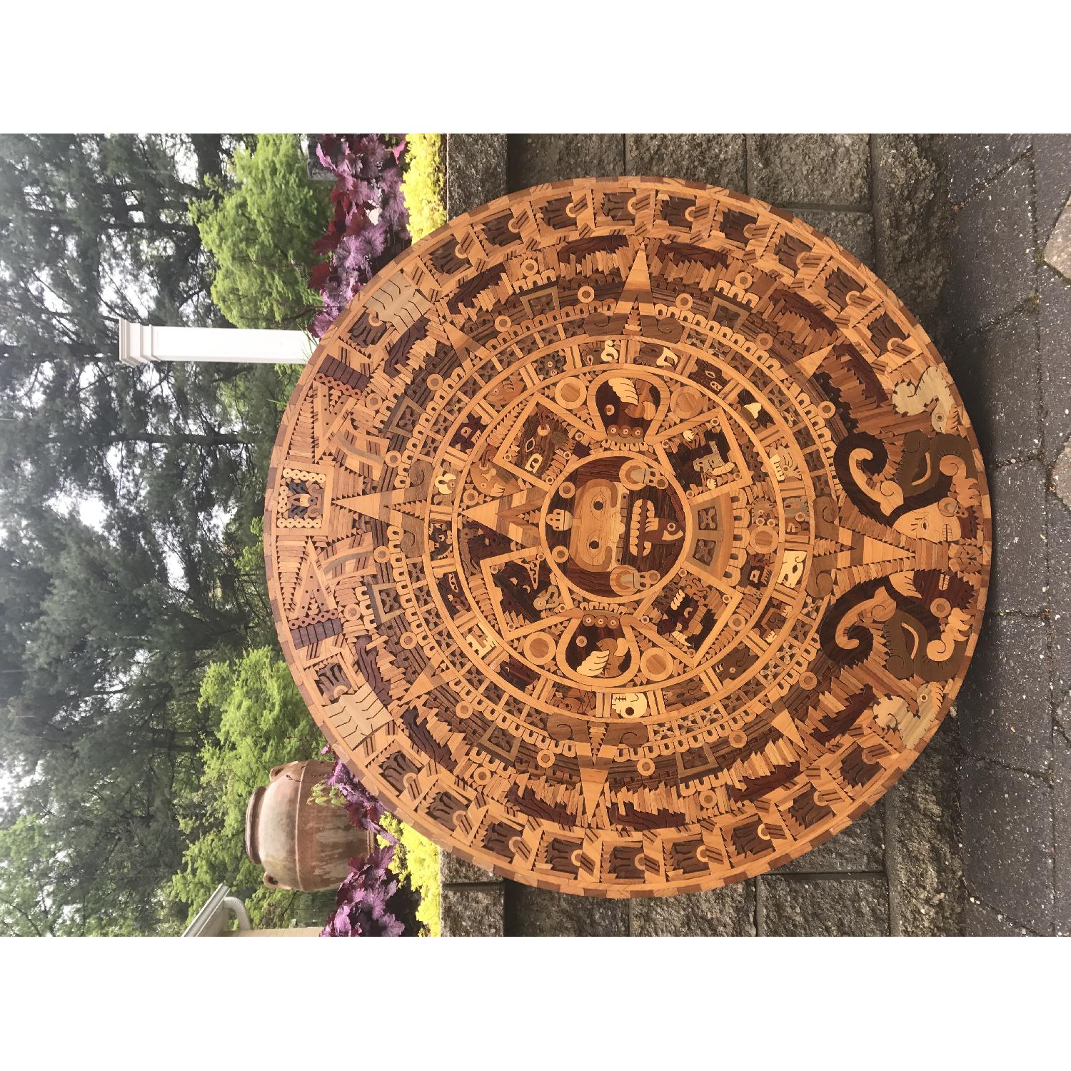 Handmade Mexican Aztec Calendar - image-1