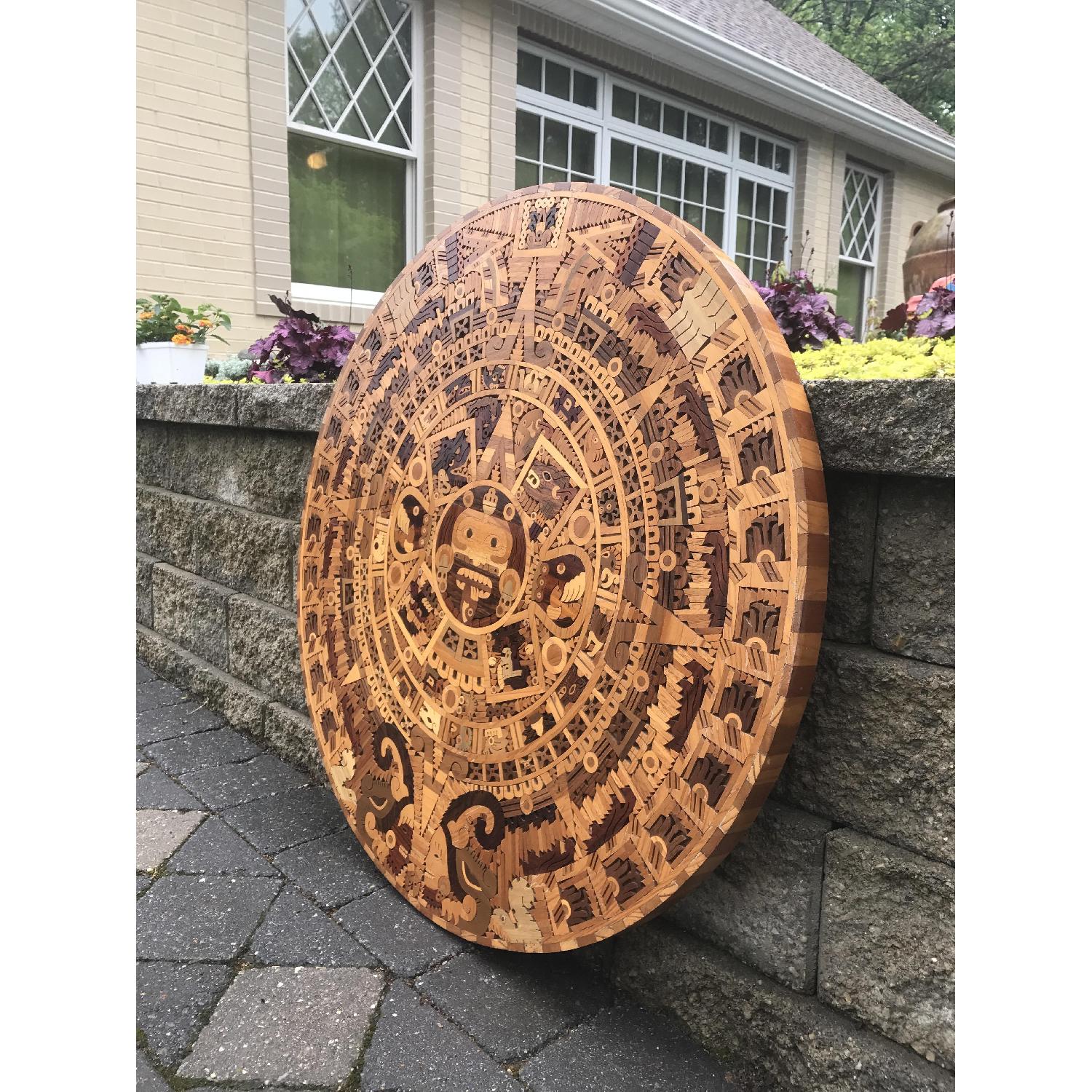 Handmade Mexican Aztec Calendar - image-2