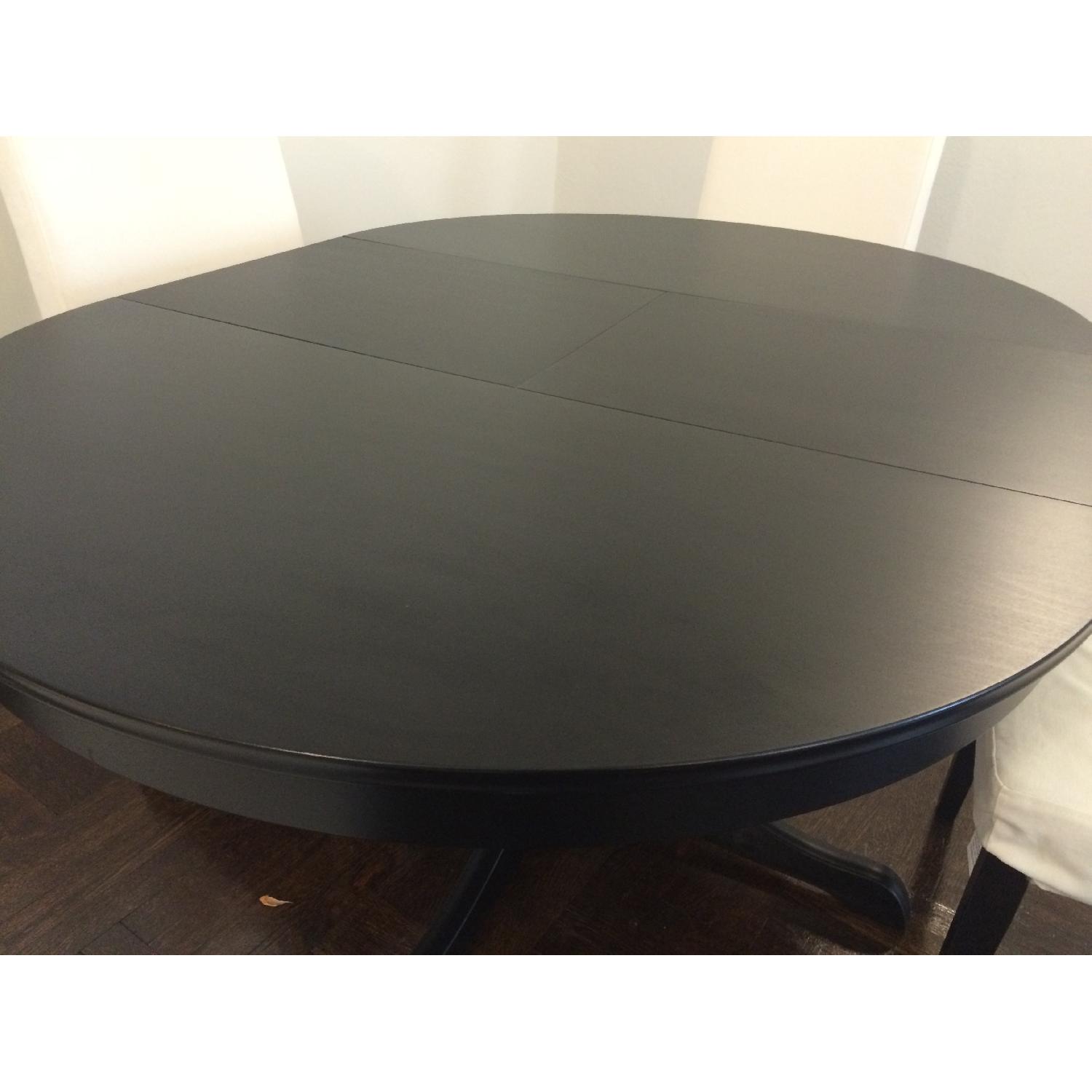 Ikea Black Extendable Round Table - image-3
