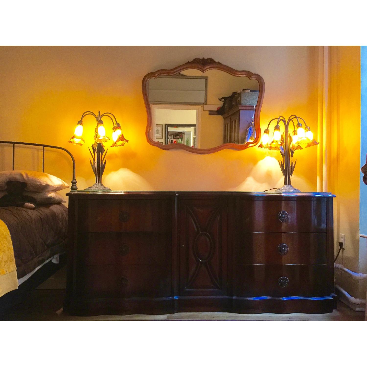 Art Nouveau Table Lily Lamps - Pair - image-2