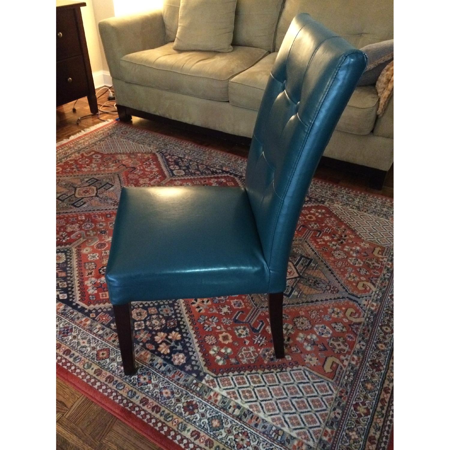 Pier 1 Leather Dining Chairs - Set of 4 - image-2