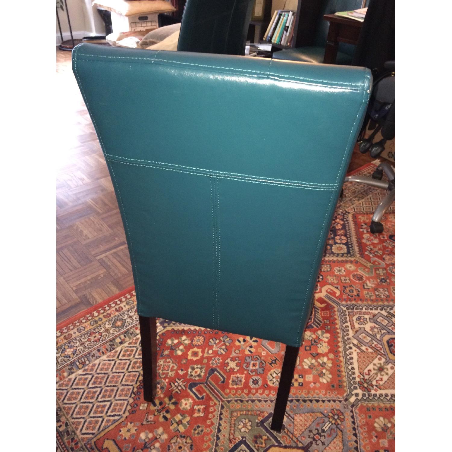 Pier 1 Leather Dining Chairs - Set of 4 - image-3
