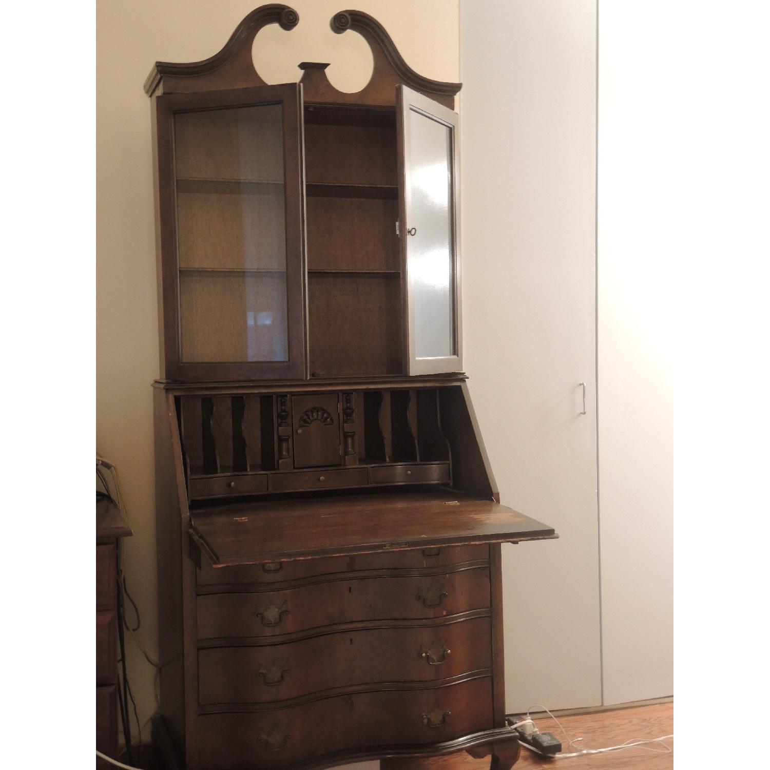 Vintage 1940s Secretary Desk - image-1