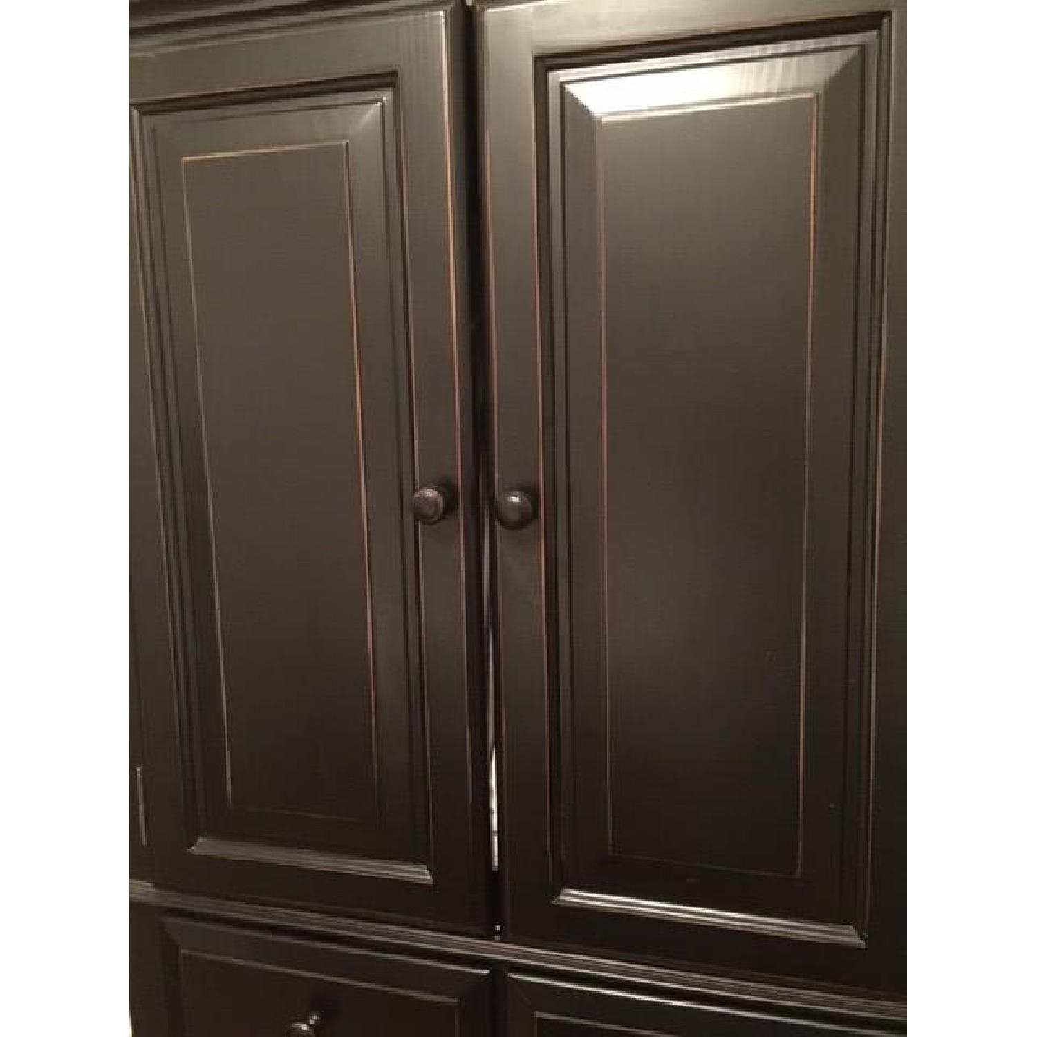 Stanley Black Distressed Wardrobe/Console AptDeco