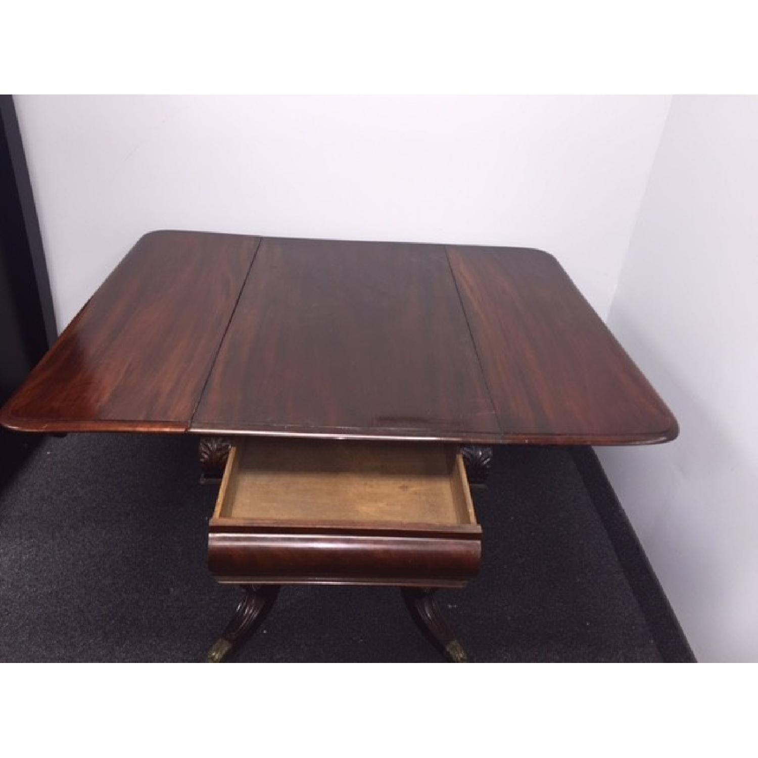 Wood Drop Leaf Dining Table - image-5