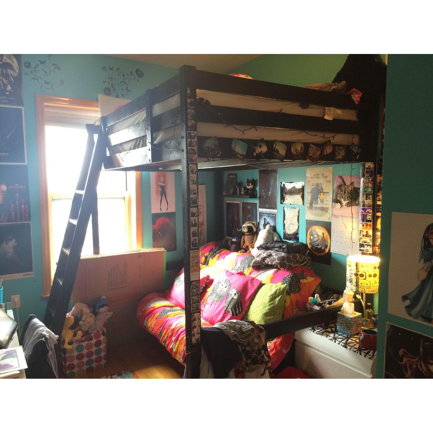 Ikea Stora Full Sized Loft Bed + Lyckselle Sofa Bed - image-1